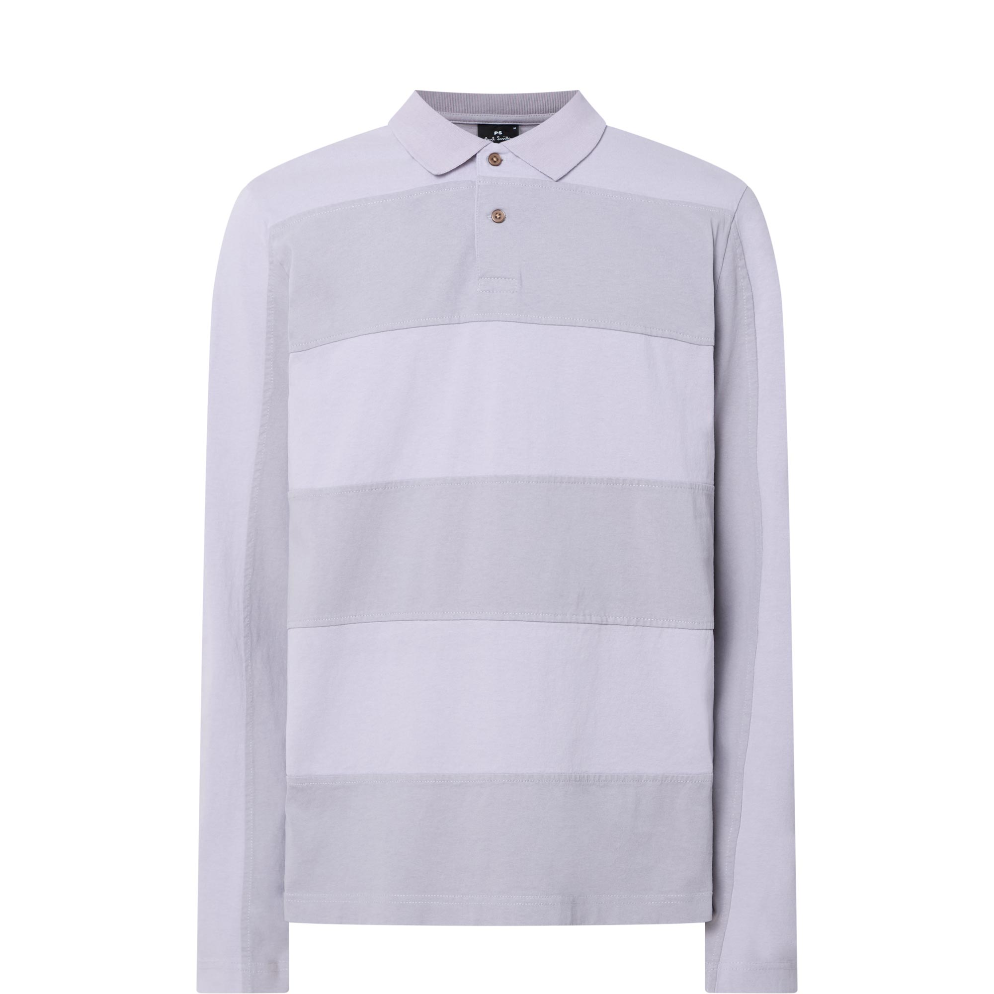 Logo Tonal Block Striped Rugby Shirt