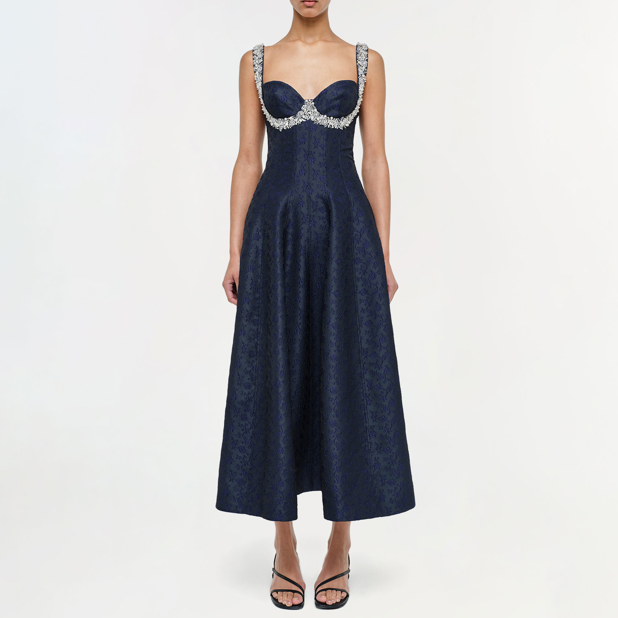 Charlotte Jacquard Embellished Dress