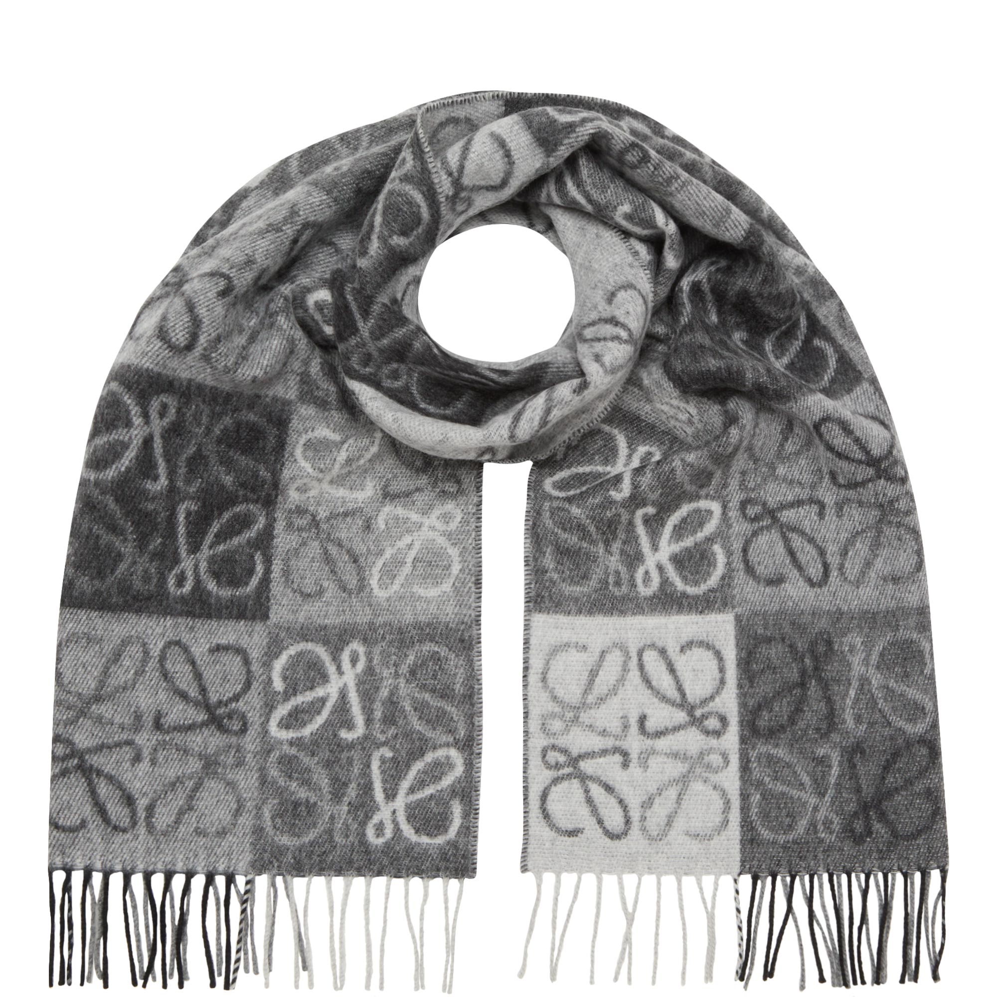 Anagram Logo Fringed Scarf