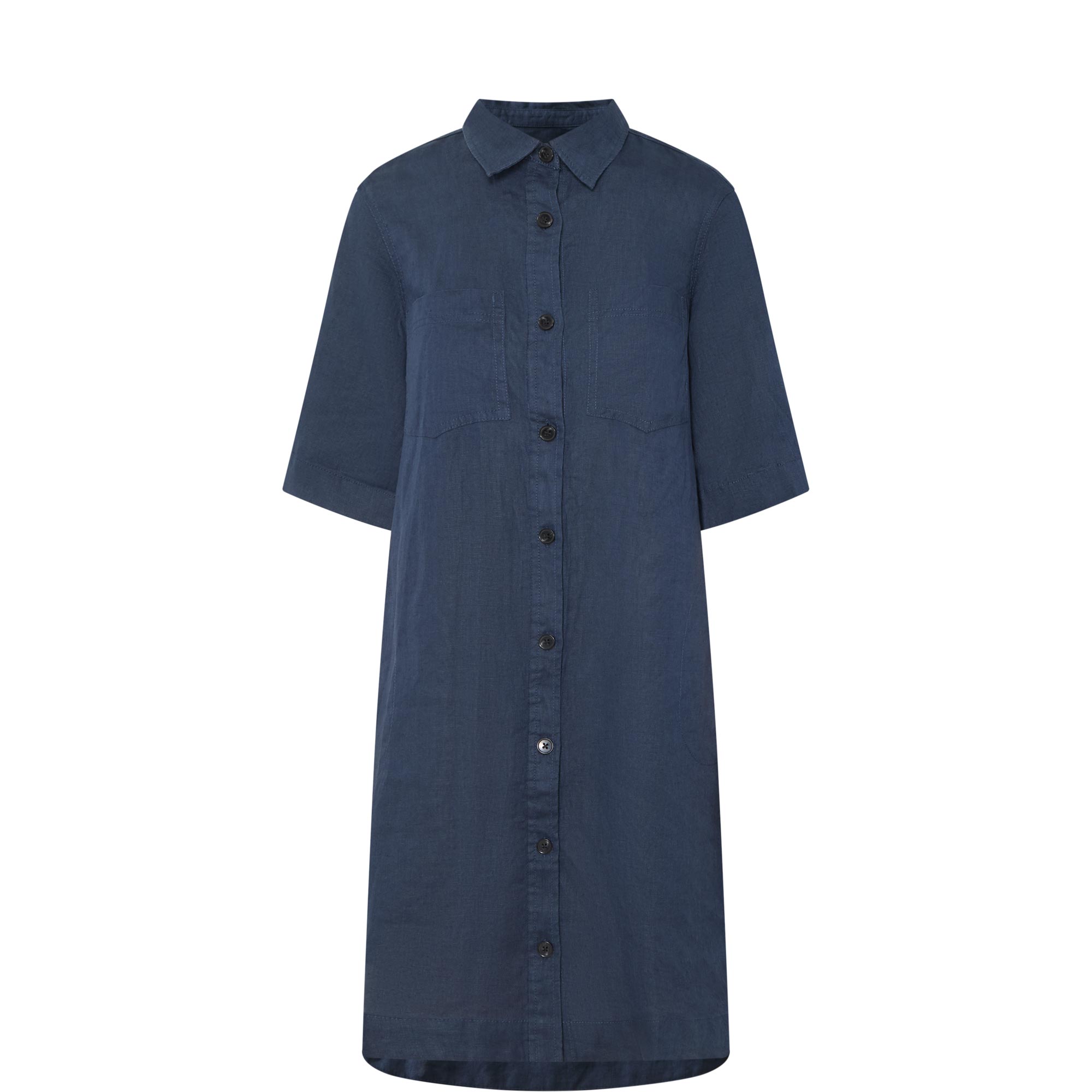 Sardiae Linen Mini Shirt Dress