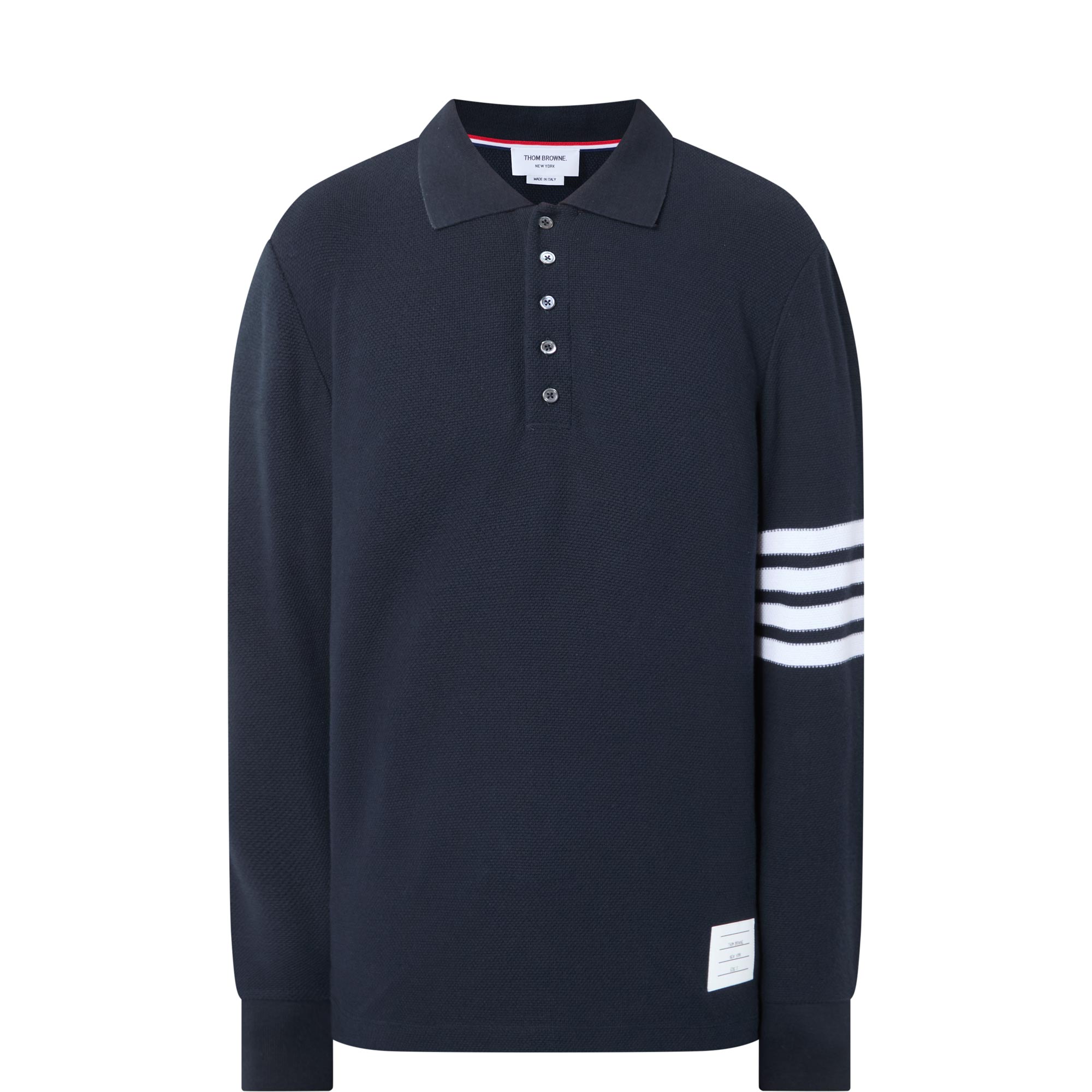 Textured 4-Bar Polo Shirt