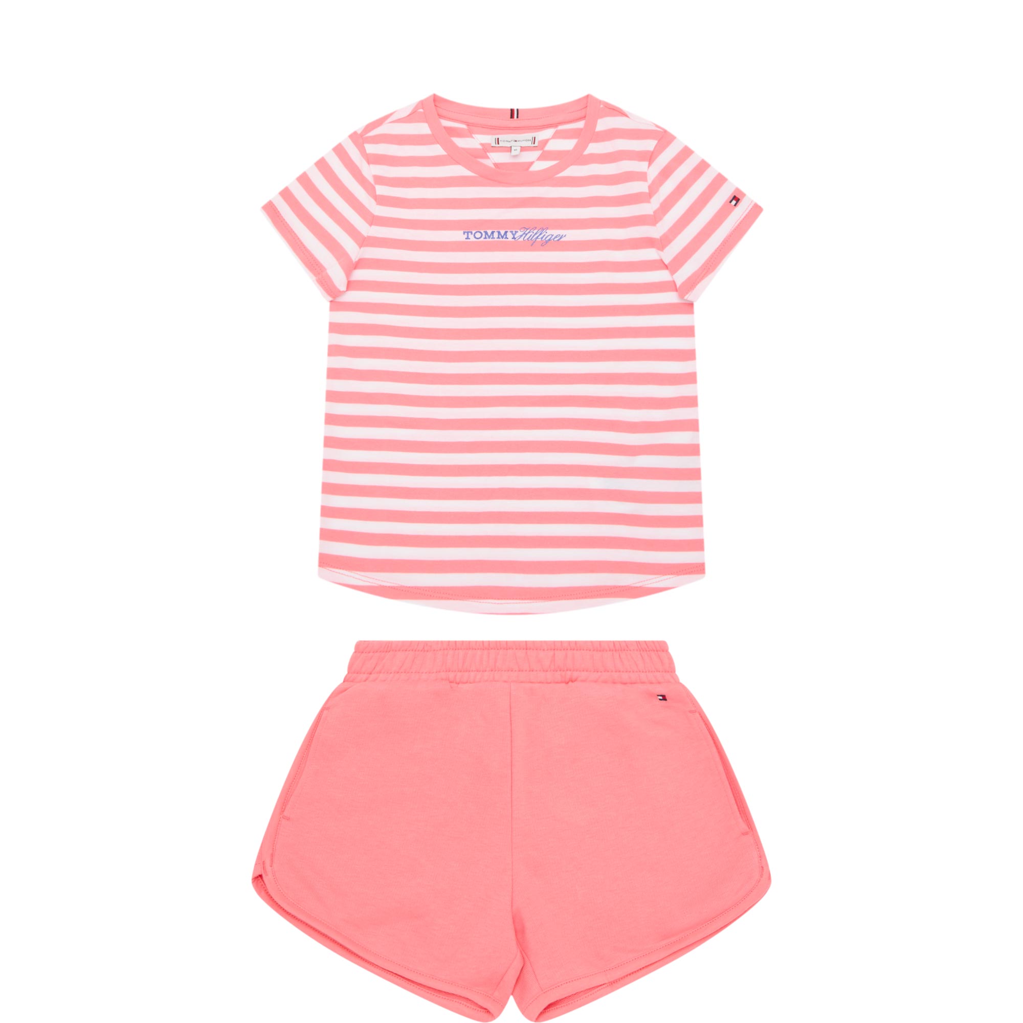 Stripe Logo T-Shirt & Shorts Two-Piece Set