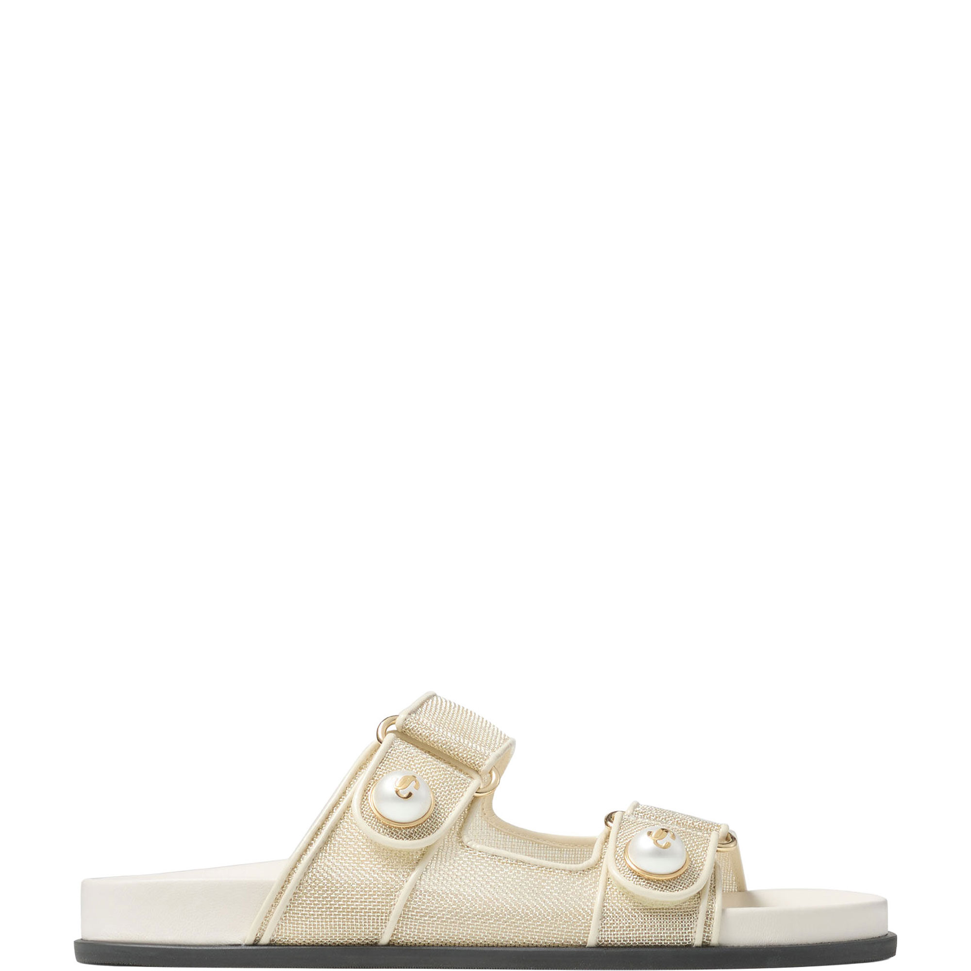 Fayence Metallic Mesh Sandals