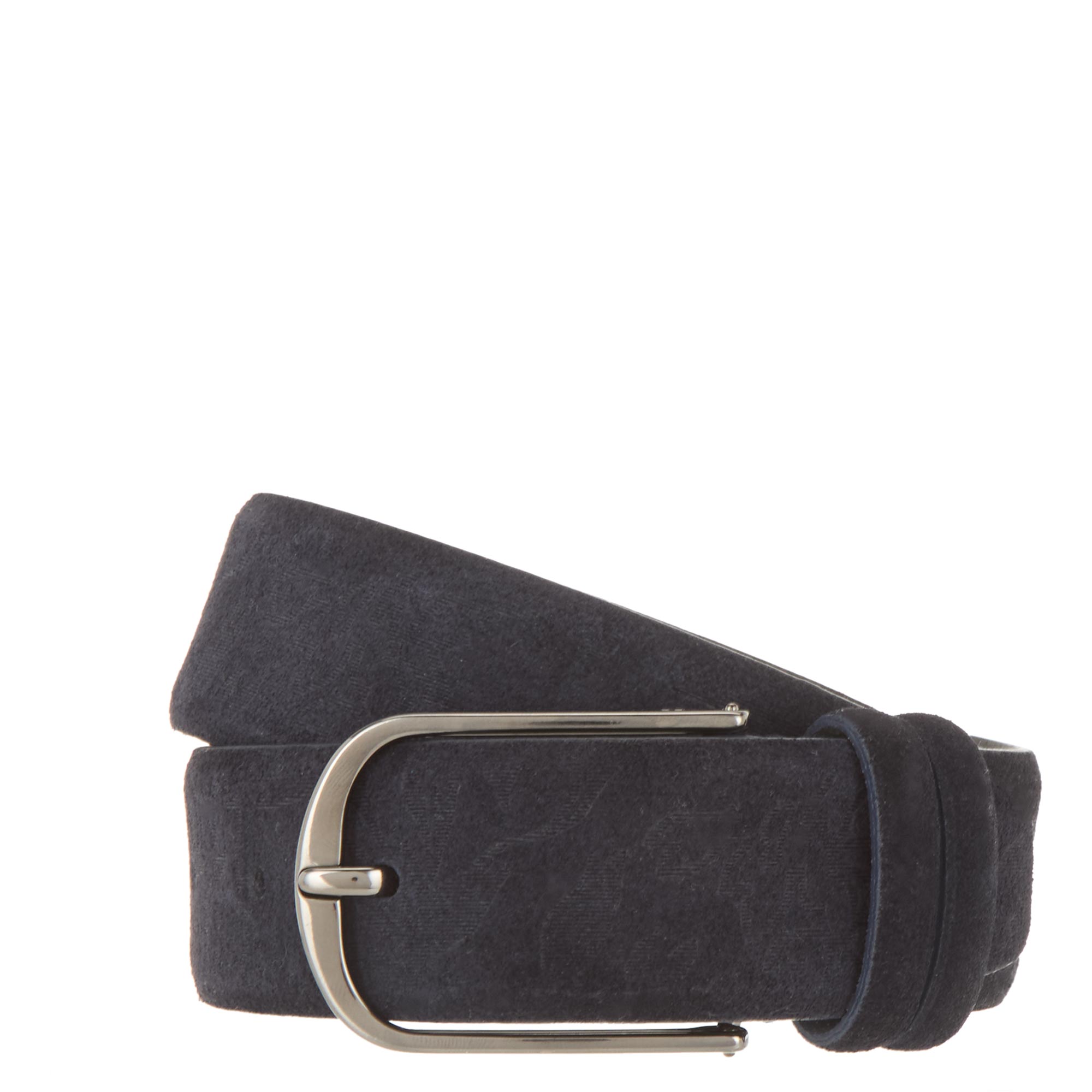 Floral Embossed Suede Belt
