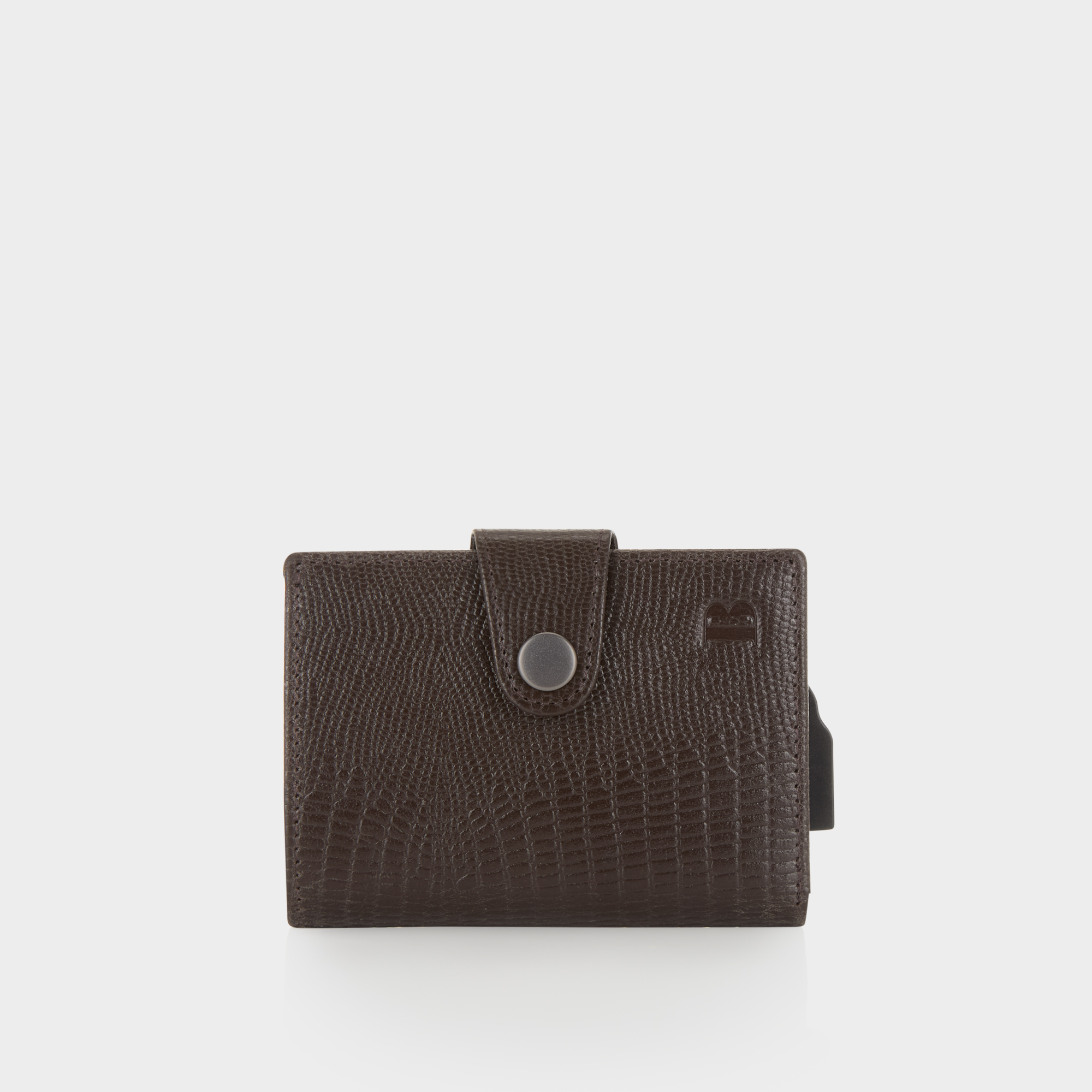 Croc-Embossed Logo Cardholder