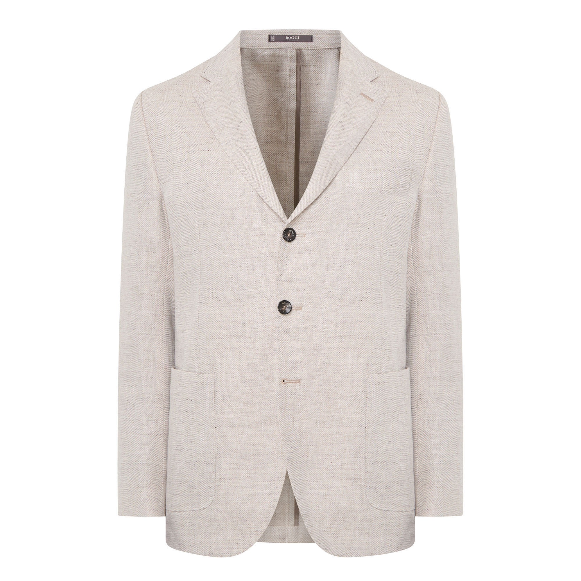 Boggi Milano Herringbone Single-Breasted Blazer
