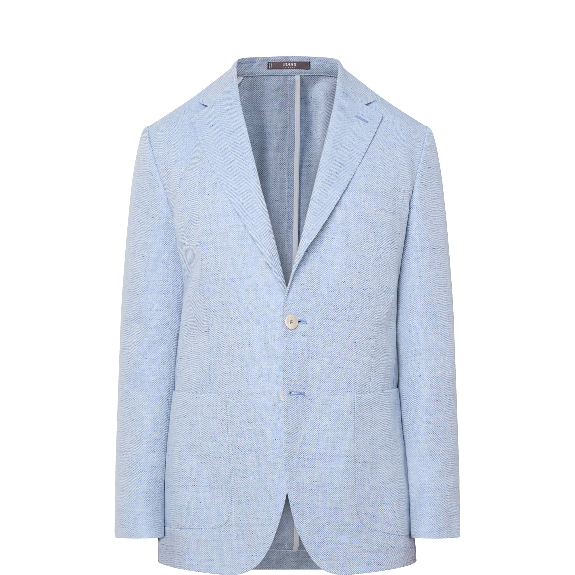 Herringbone Single-Breasted Blazer