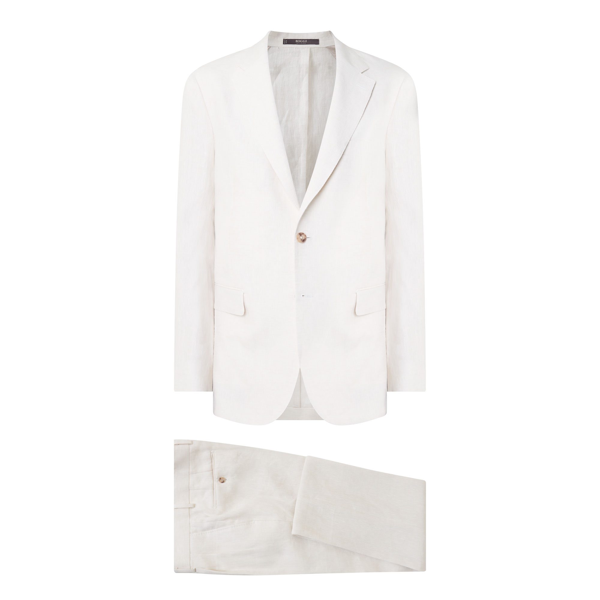 Boggi Milano Pure Linen Single-Breasted Suit