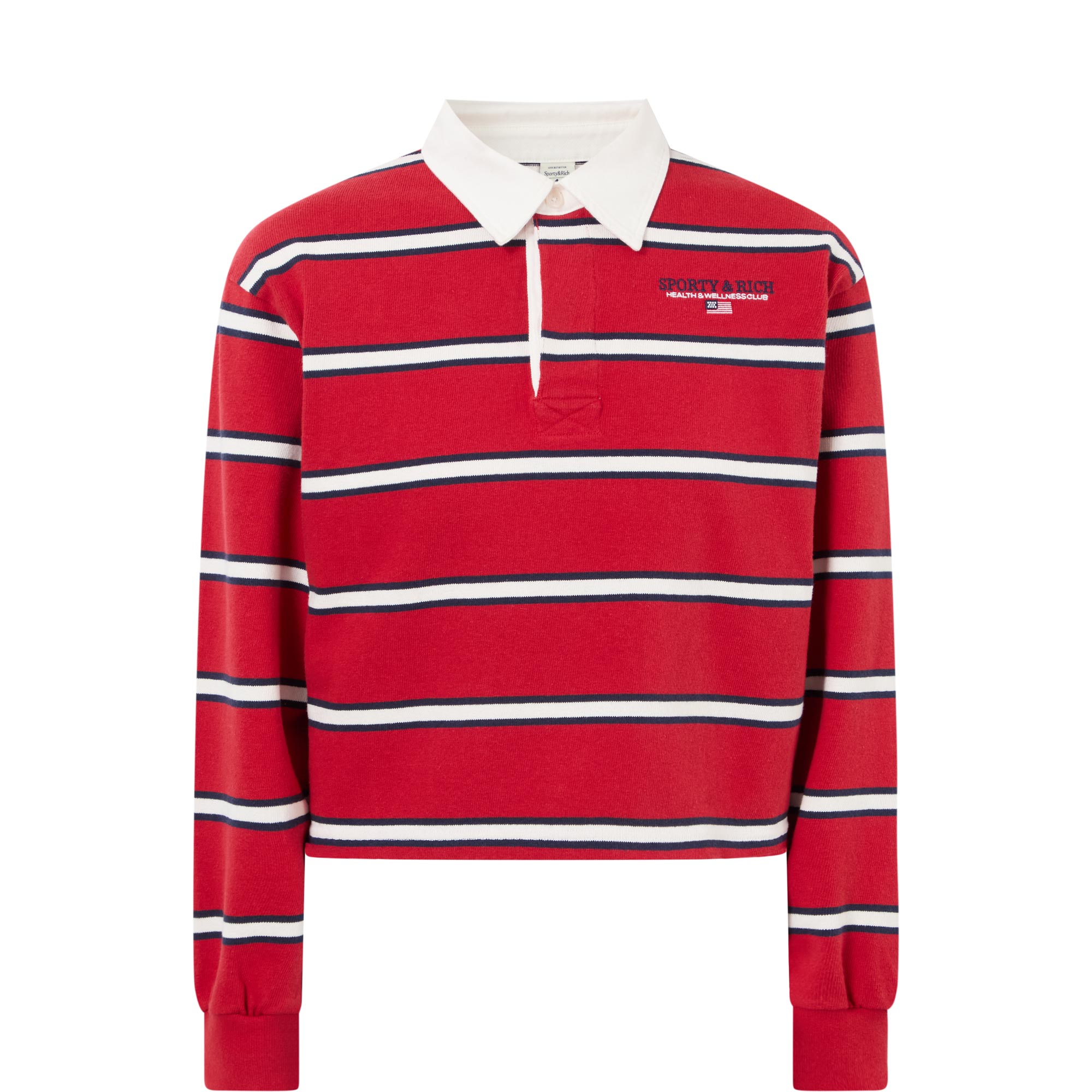 Nautical Logo Striped Rugby Sweatshirt