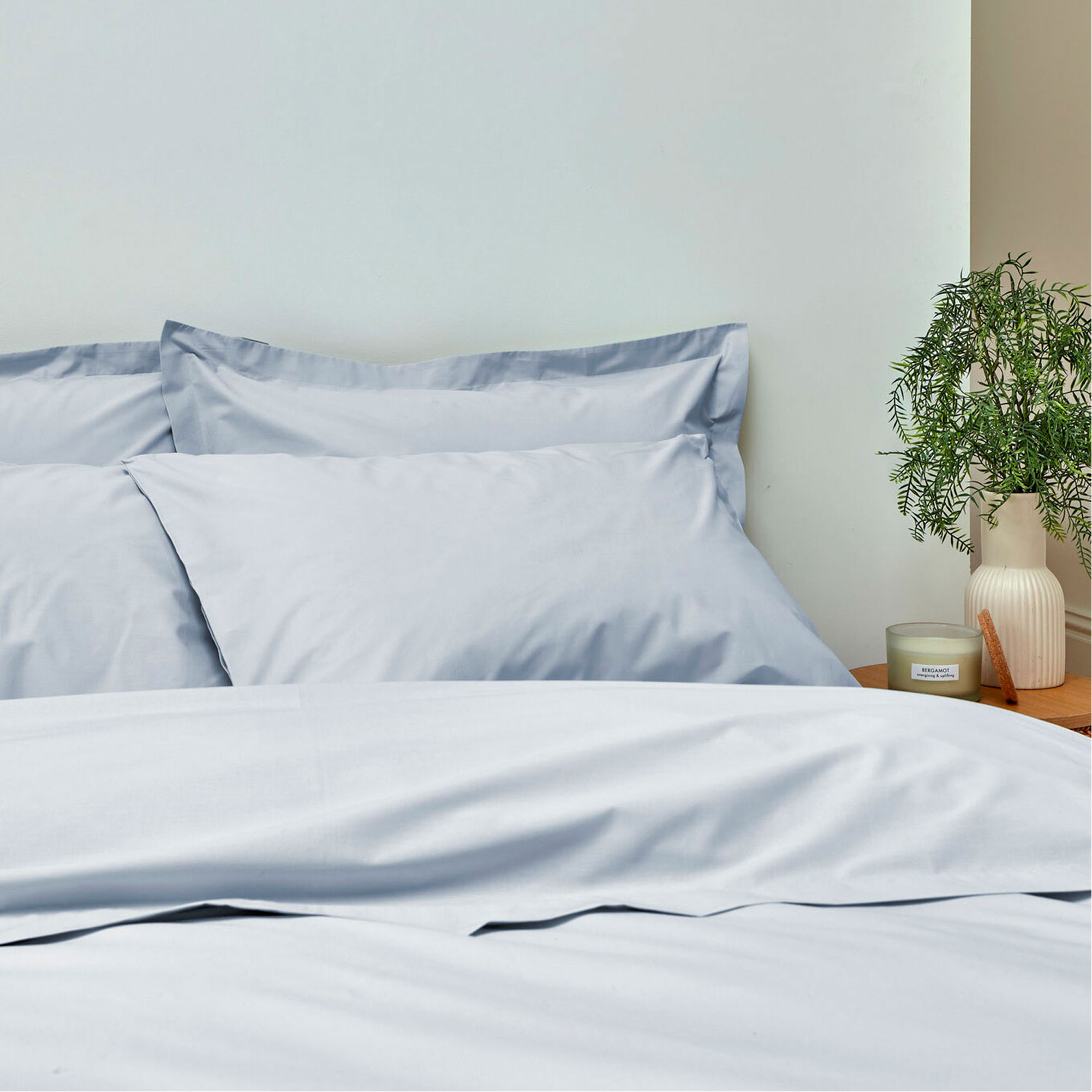 200 Thread Count King Pillowcase Pair Blue