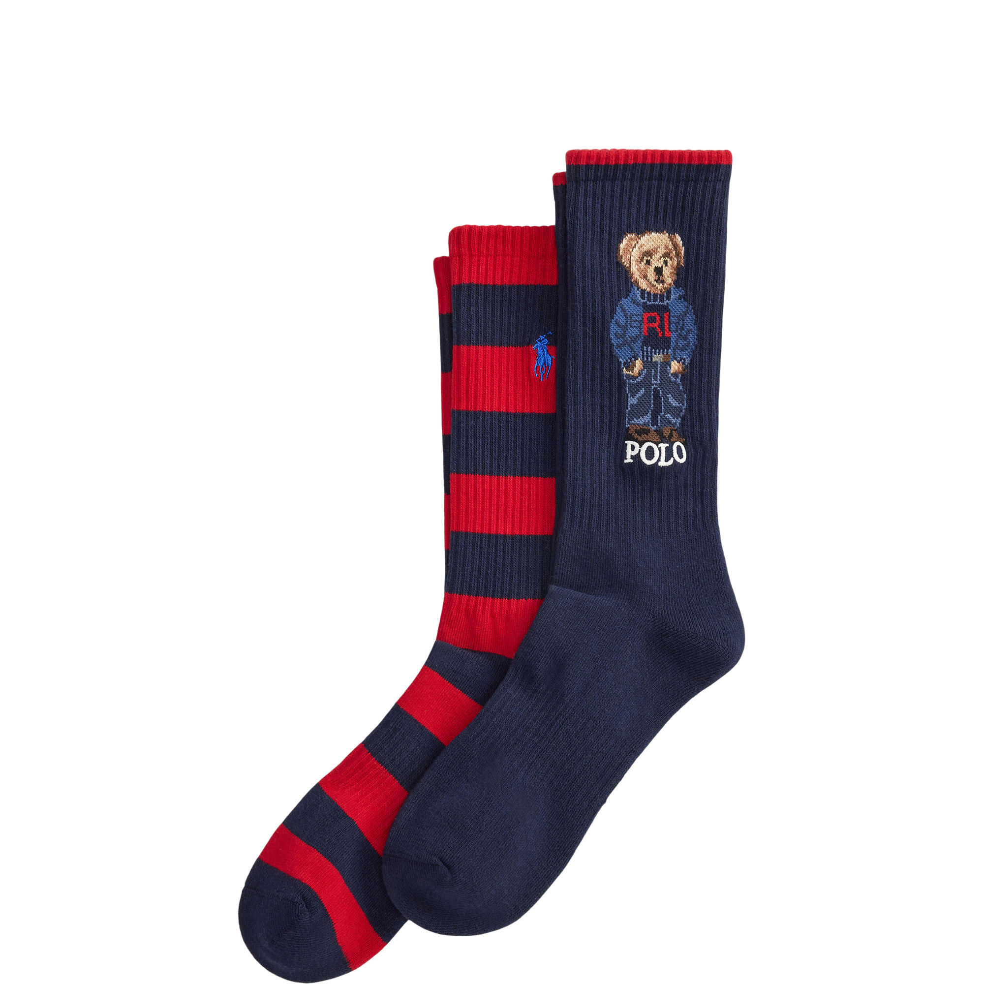 Two-Pack Polo Bear Logo Trouser Socks