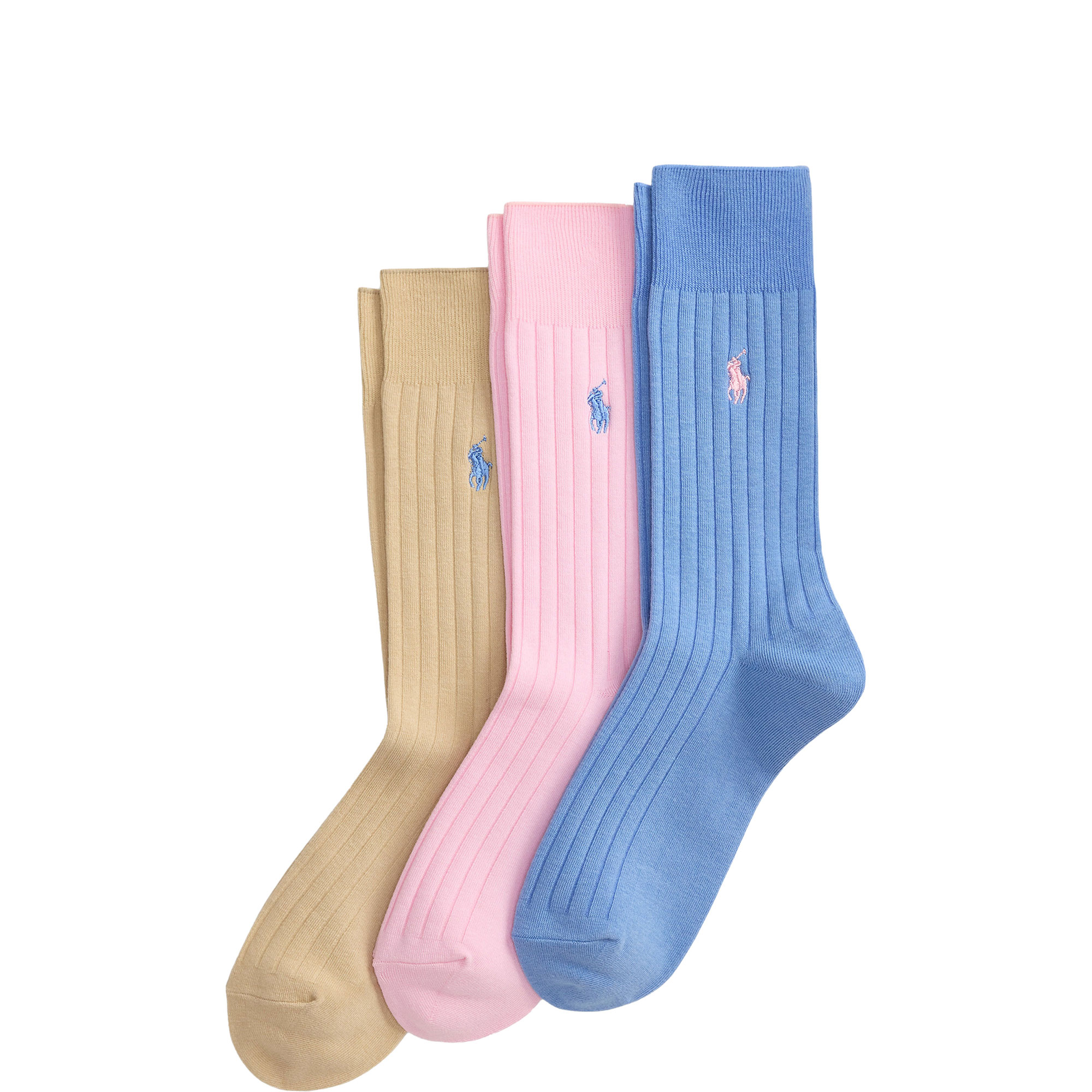 Ribbed Polo Player Trouser Sock 3-Pack
