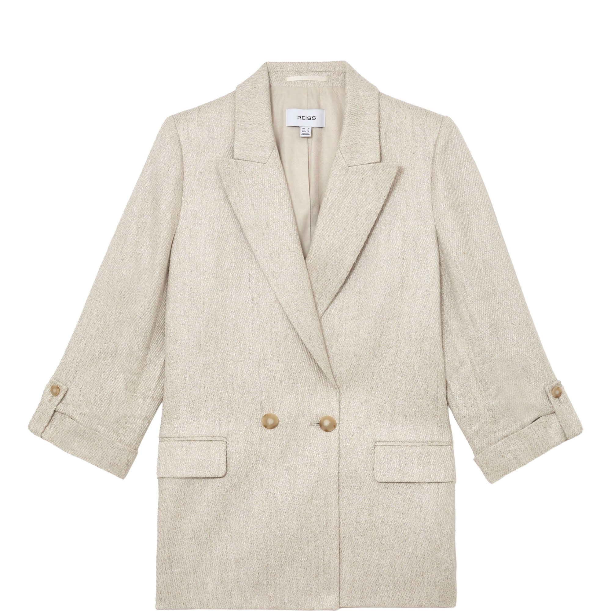 Nolah Textured Double-Breasted Blazer