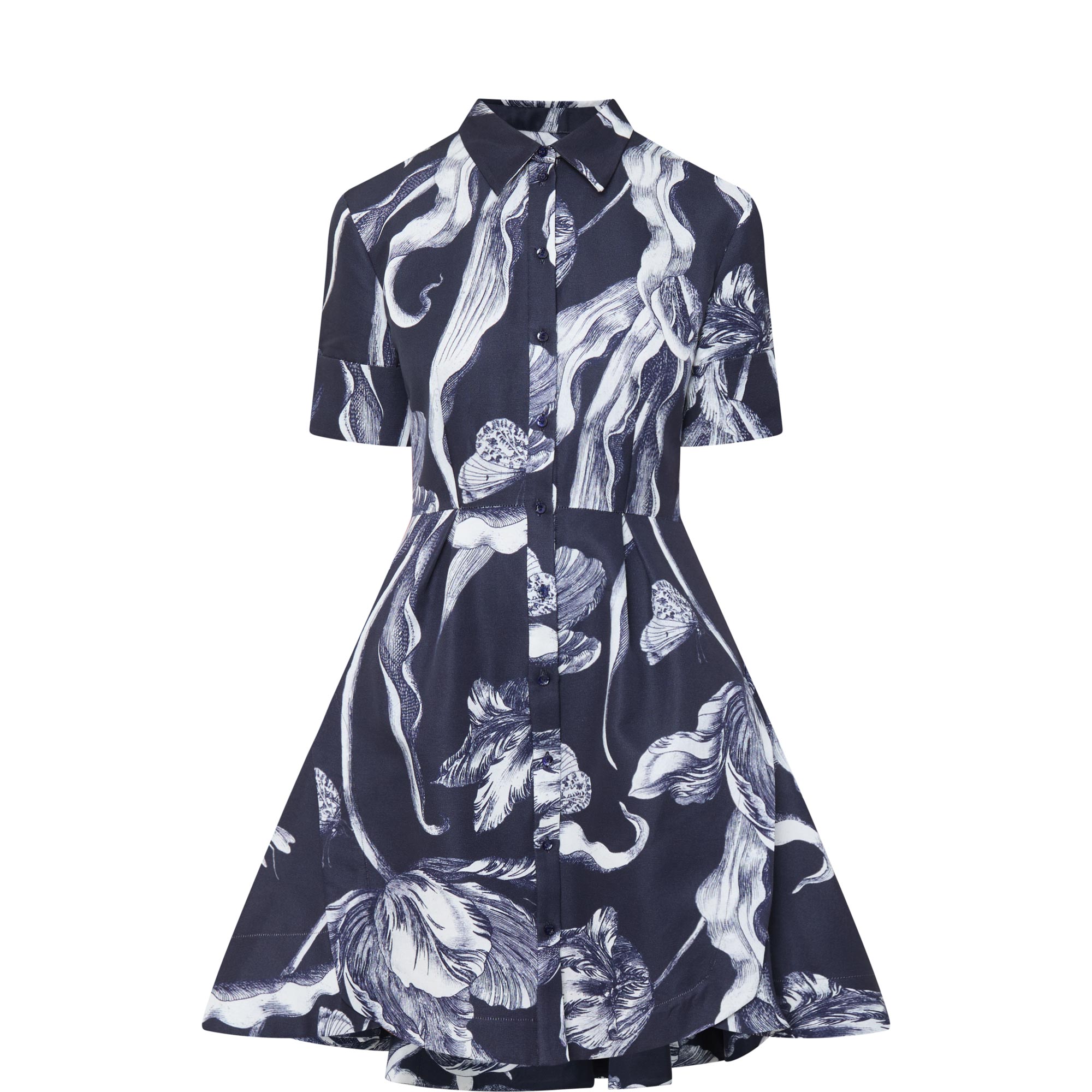 Botanical Mini Shirt Dress