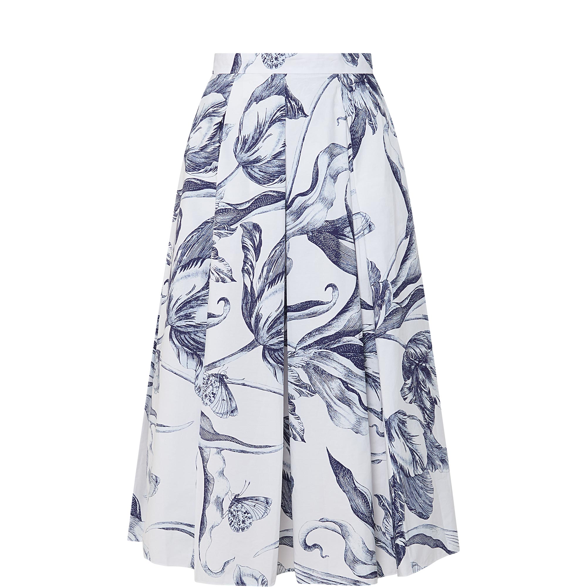 Floral Pleated Skirt