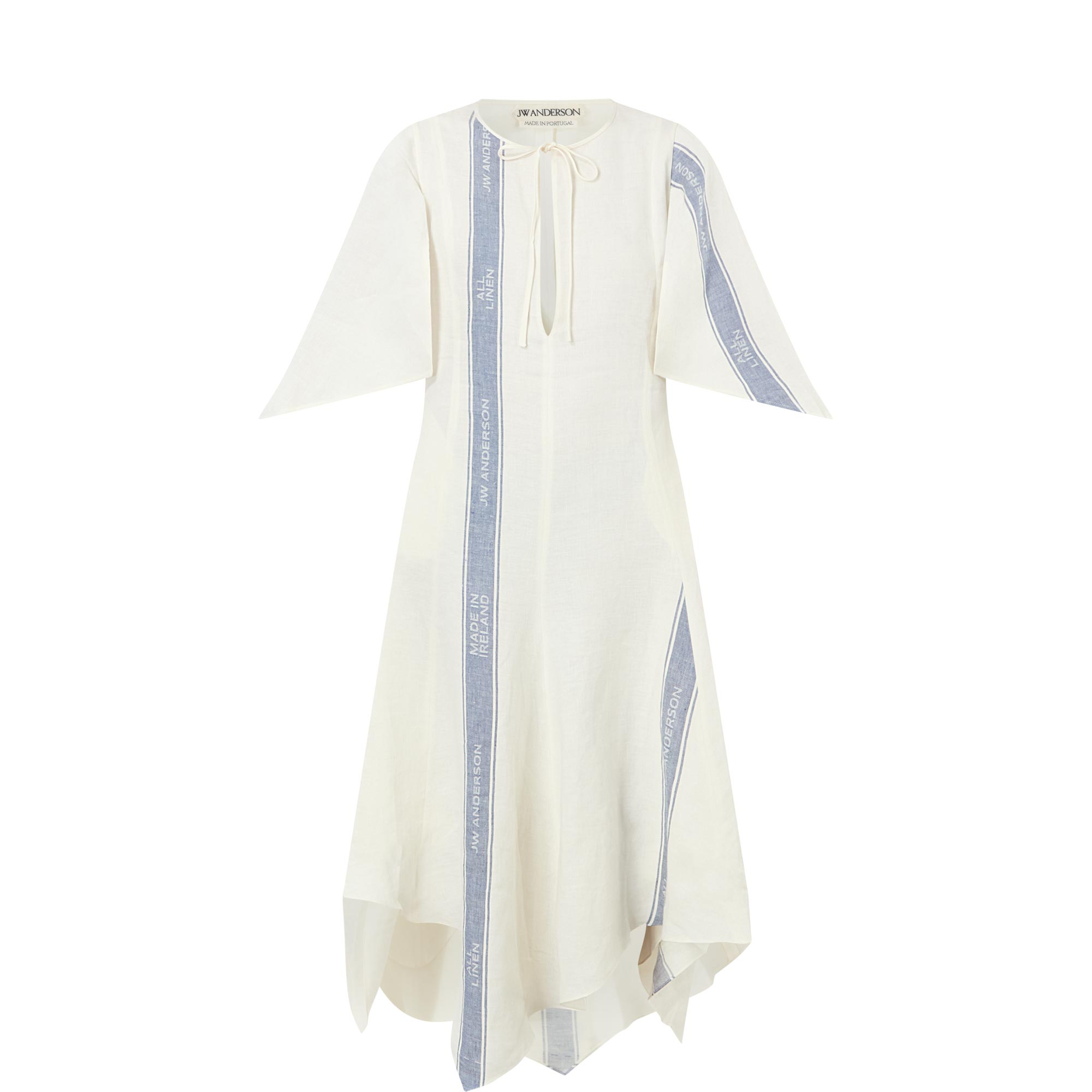 Stripe Logo Draped Dress