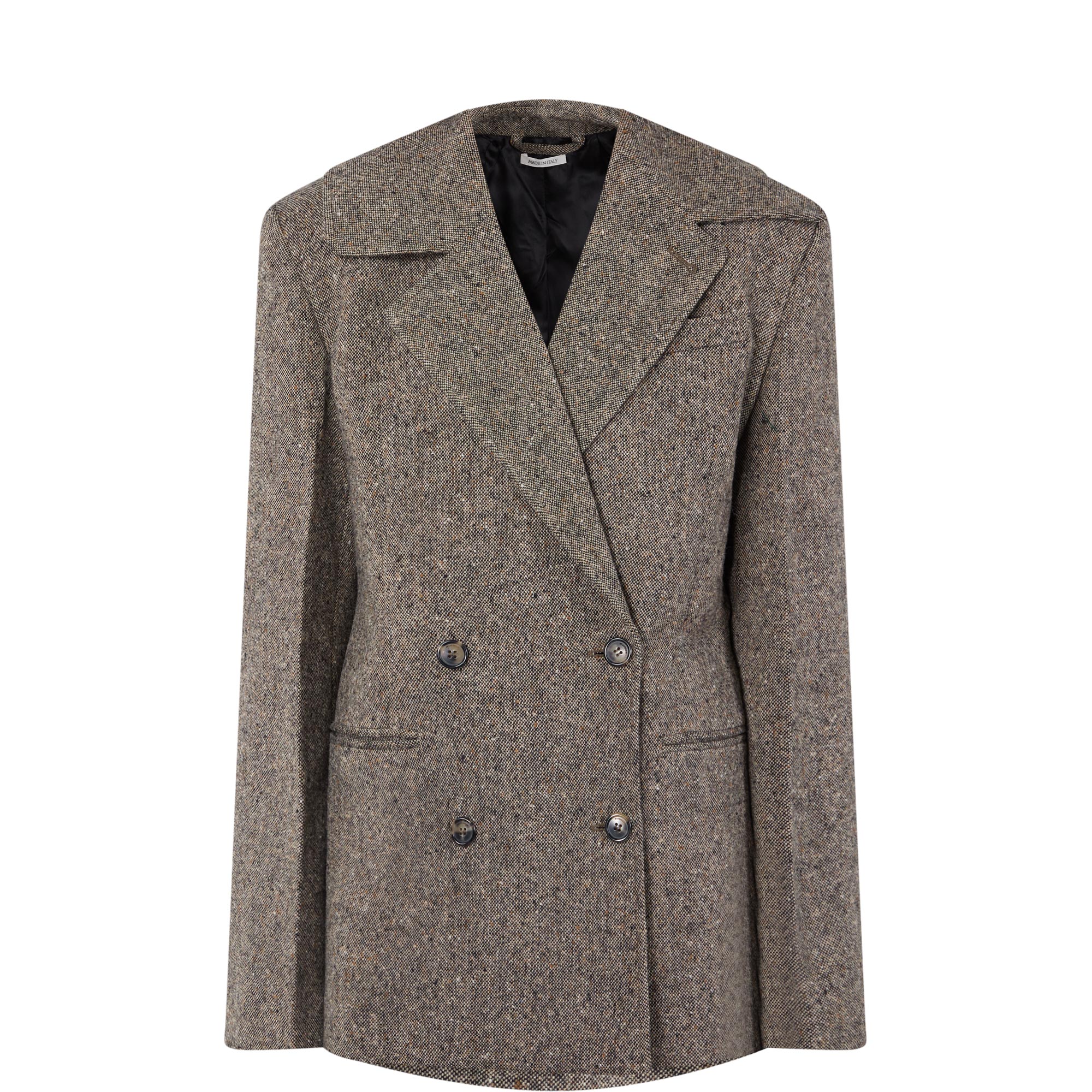 Cinched Double-Breasted Blazer