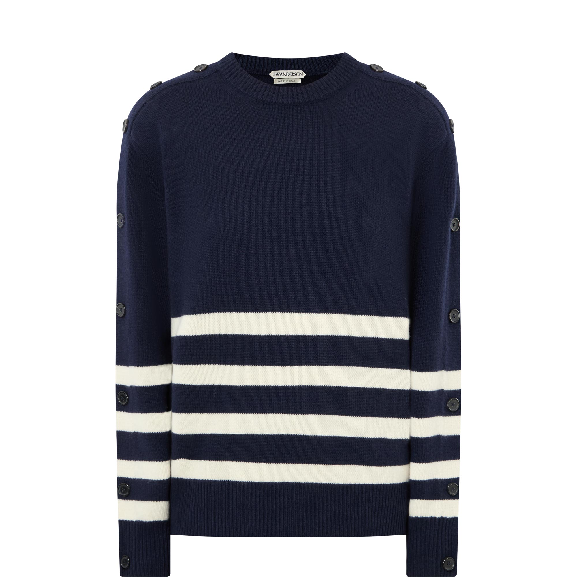 Button Breton Stripe Sweater