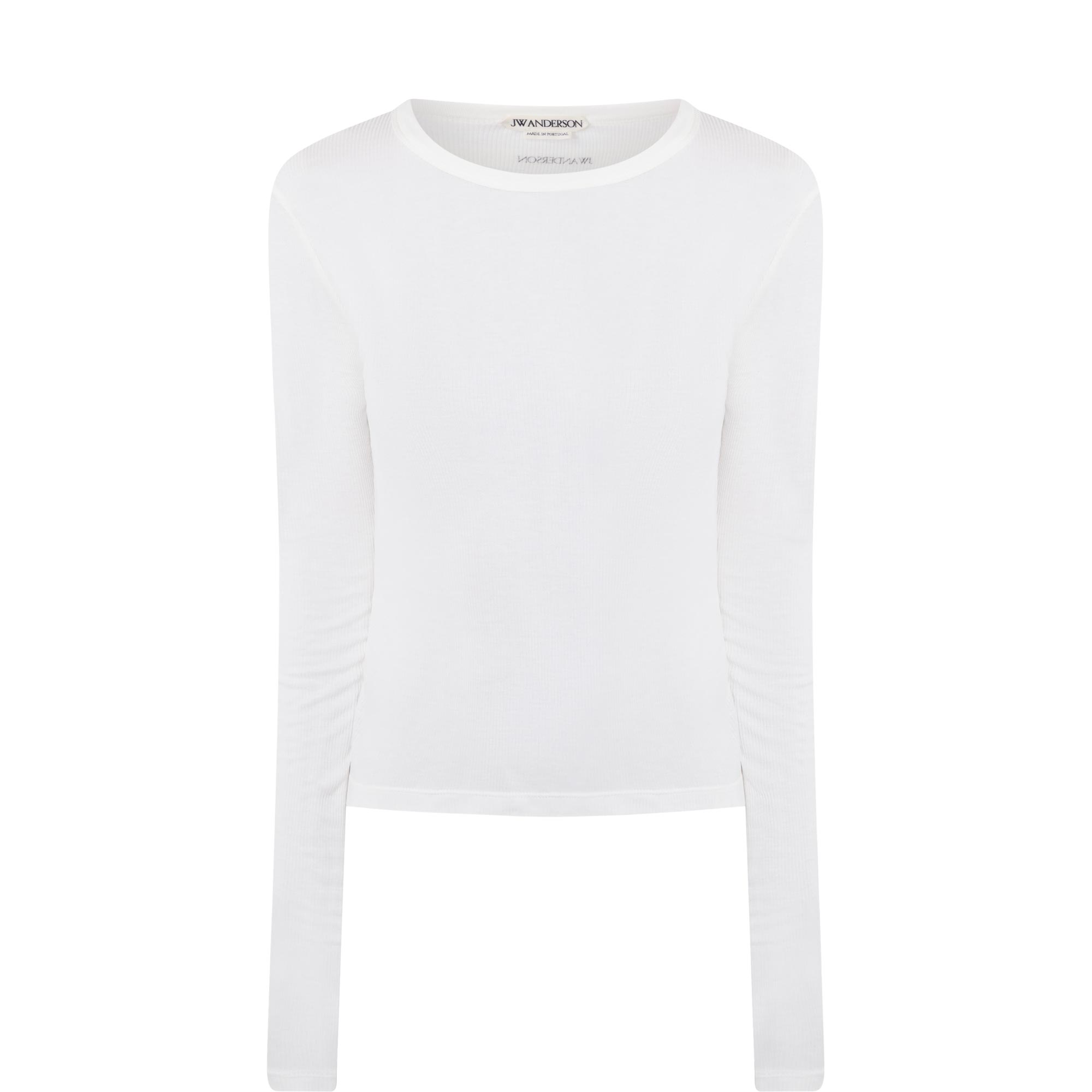 Sheer Ribbed Logo Top