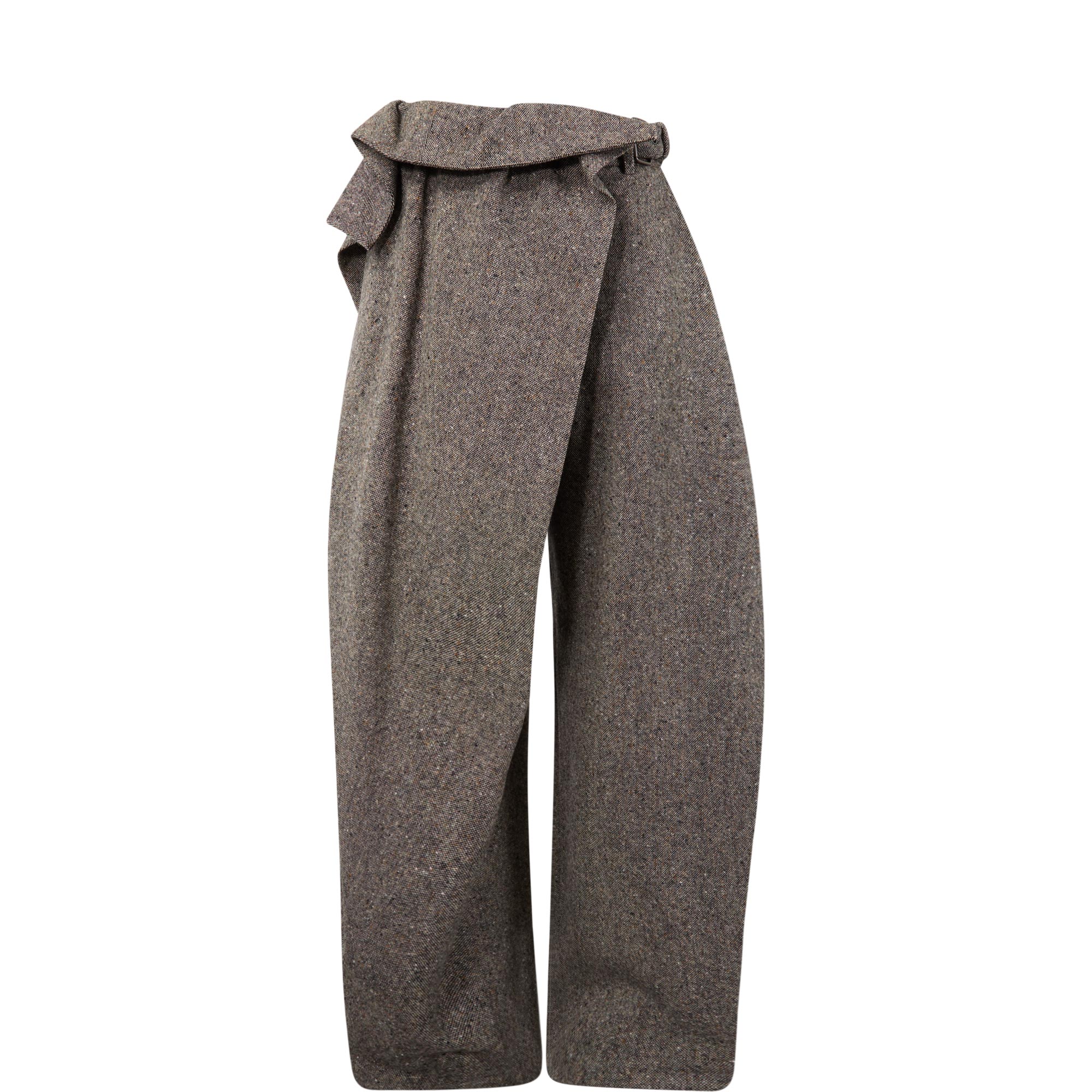 Fold-Over Belted Trousers