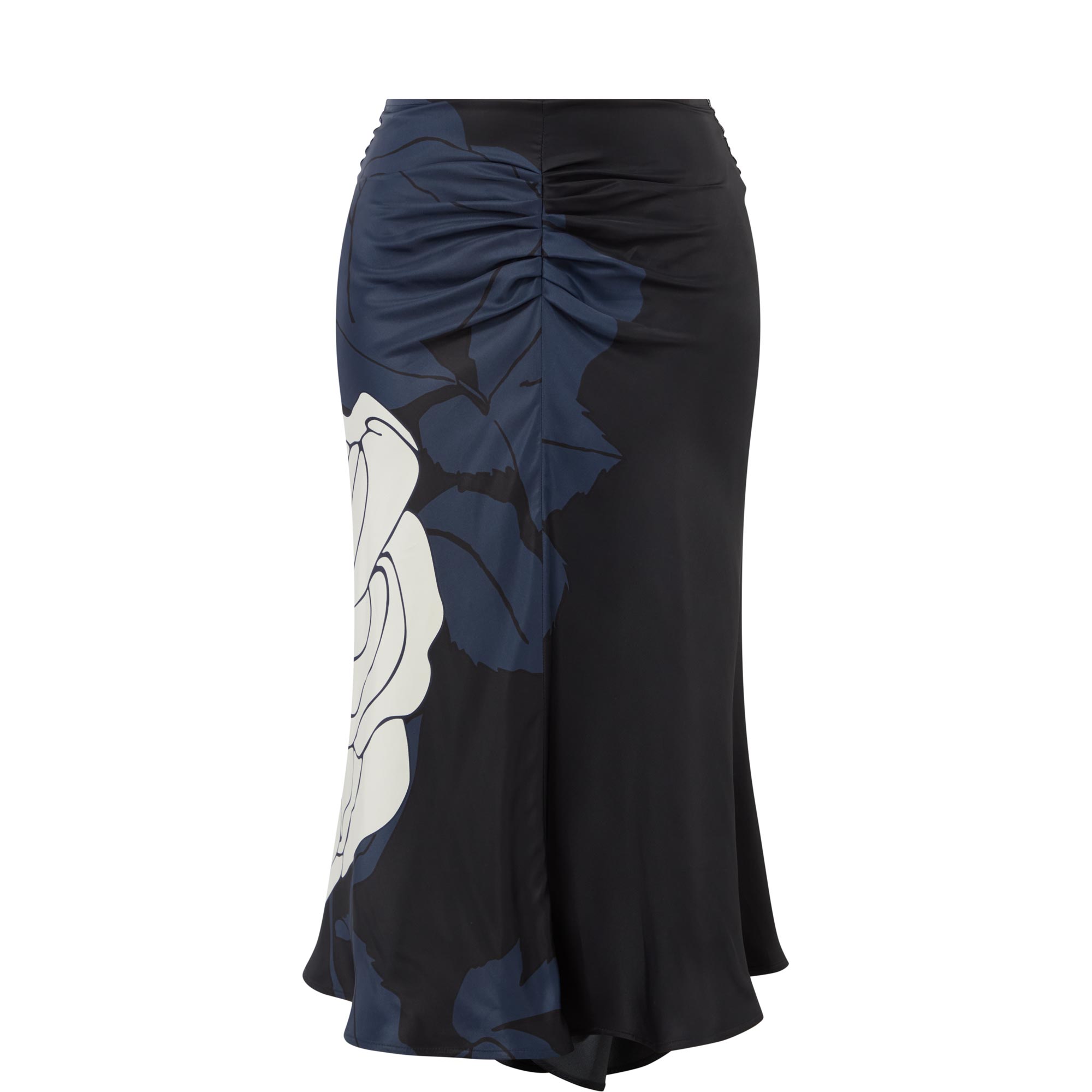 Gathered Waist Floral Skirt