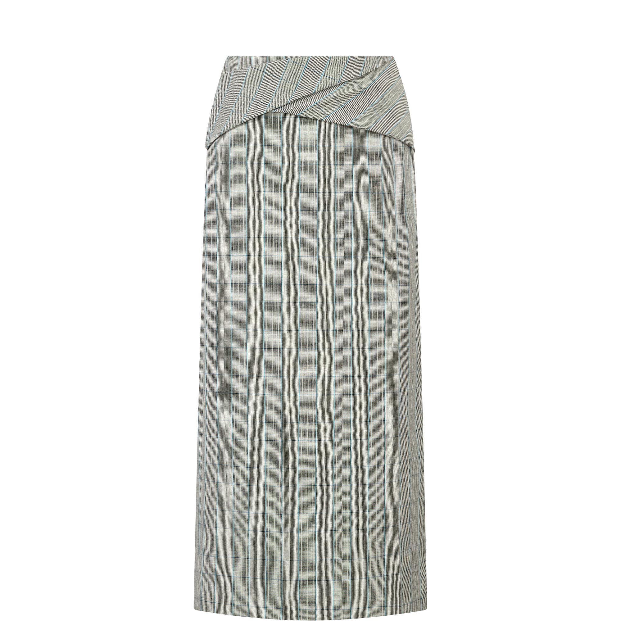 Check Print Pencil Skirt