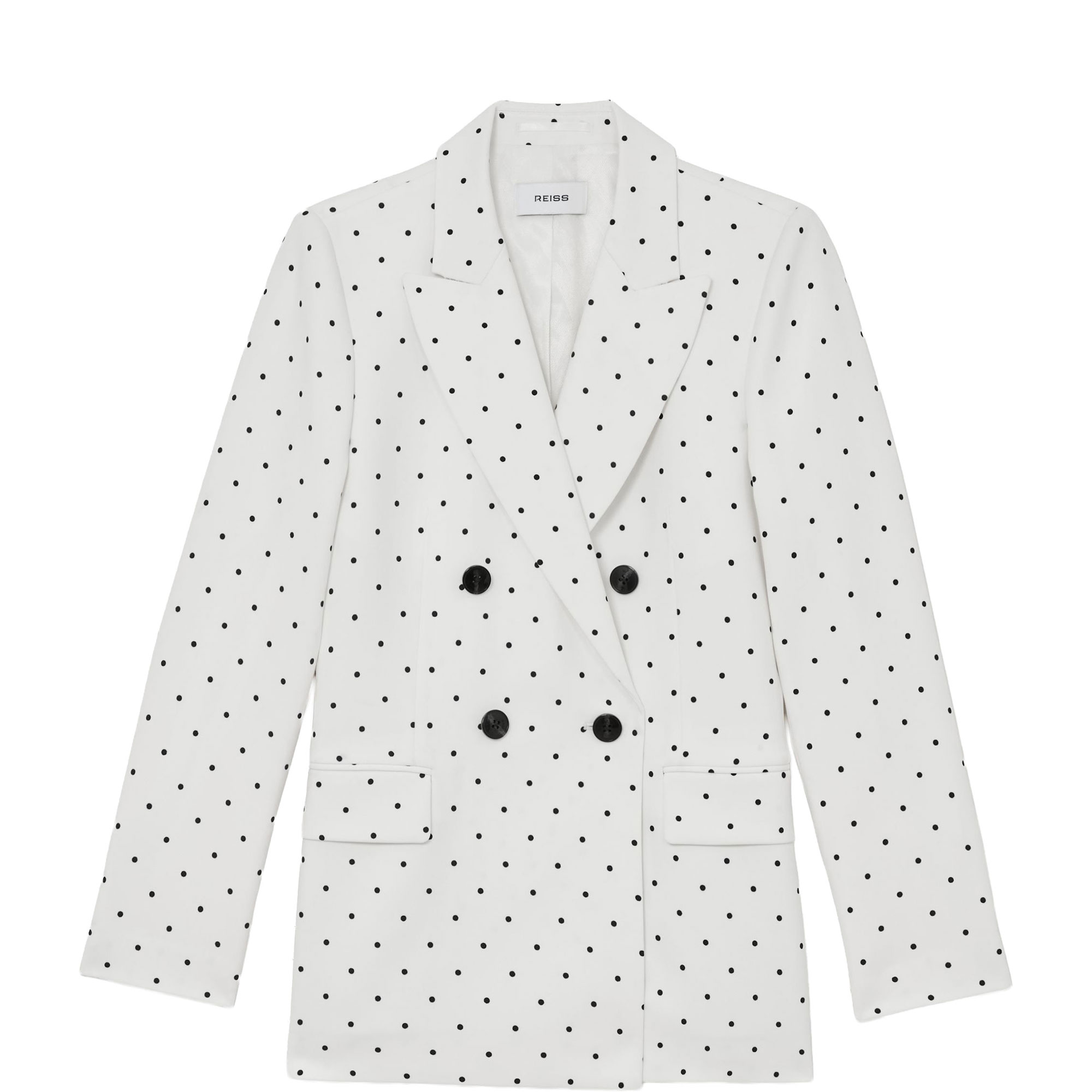 Beatrix Polka-Dot Double-Breasted Blazer
