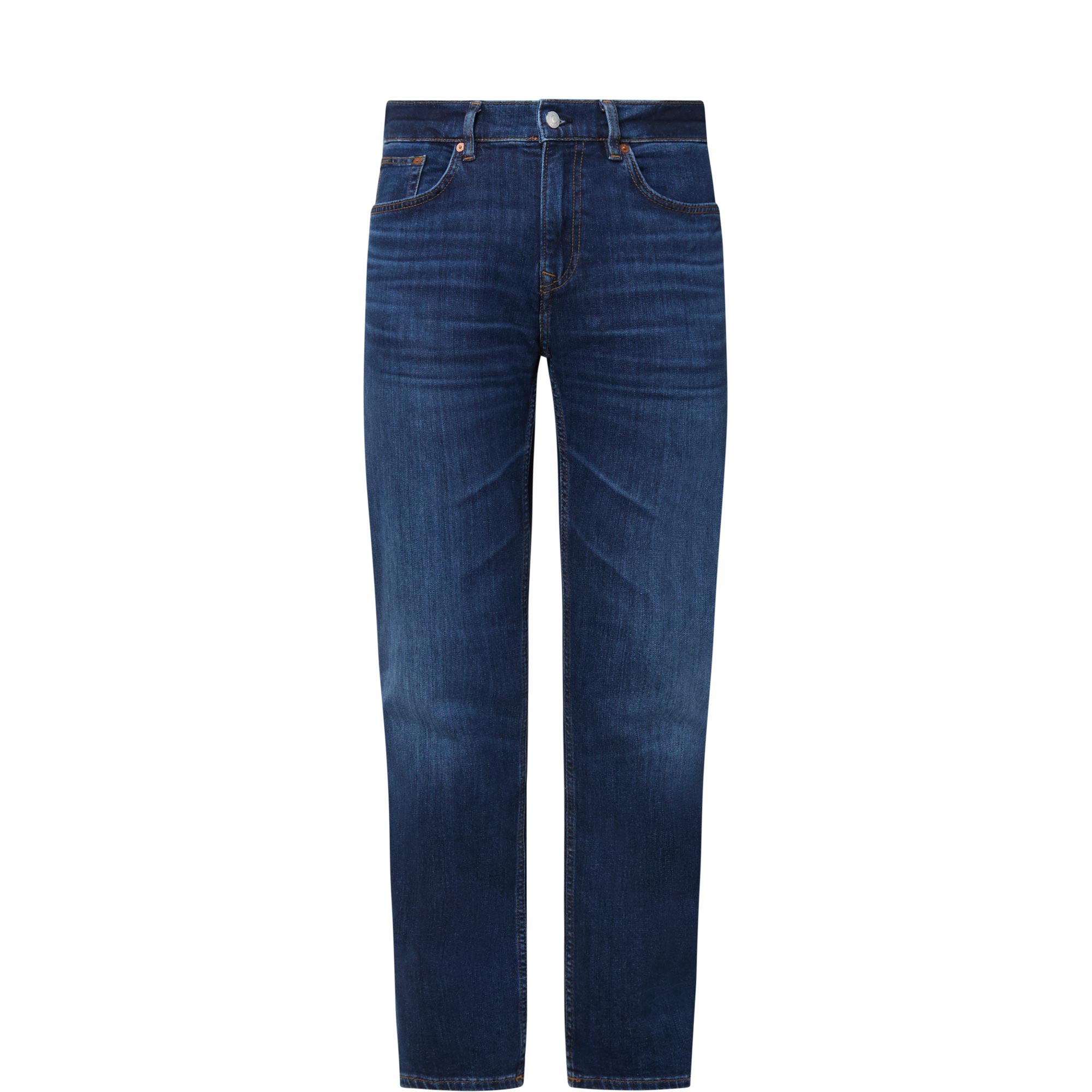 Mid-Rise Straight Leg Jeans