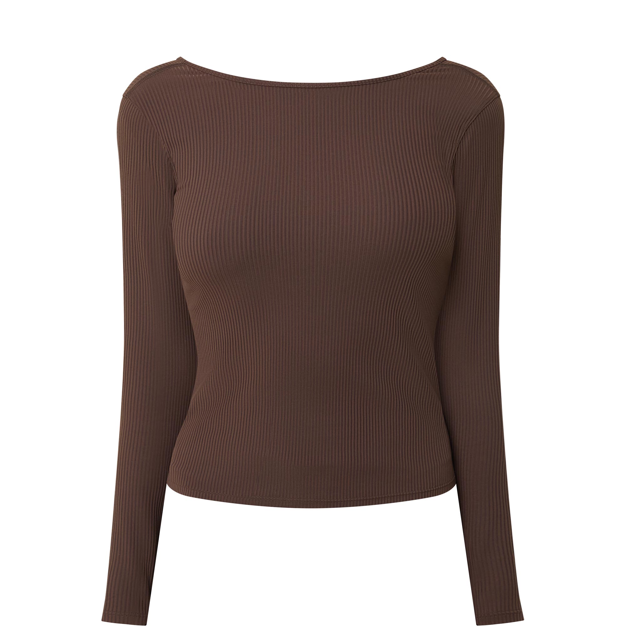Ribbed Scoop-Back Yoga Top