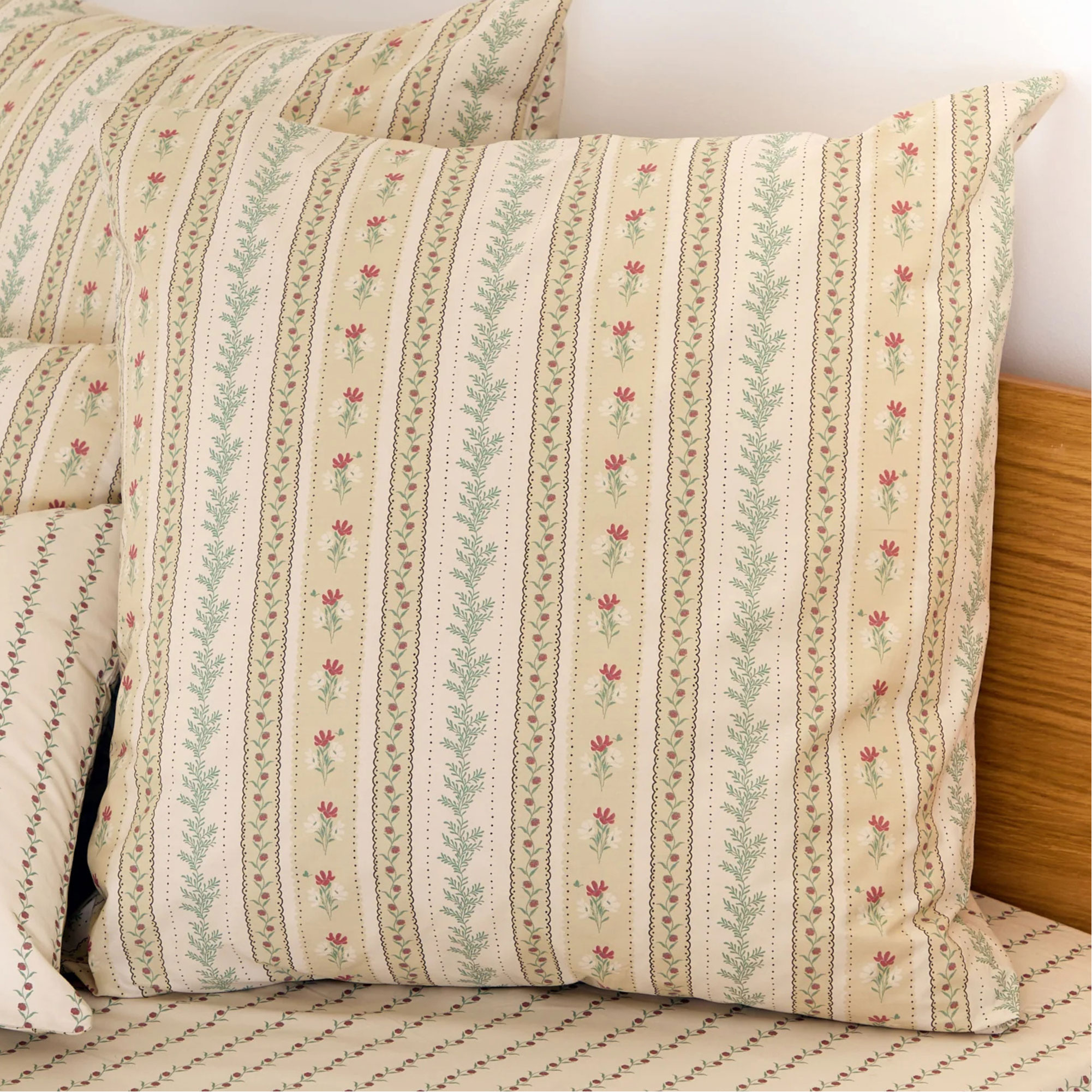 Rose Floral Large Cushion Cream