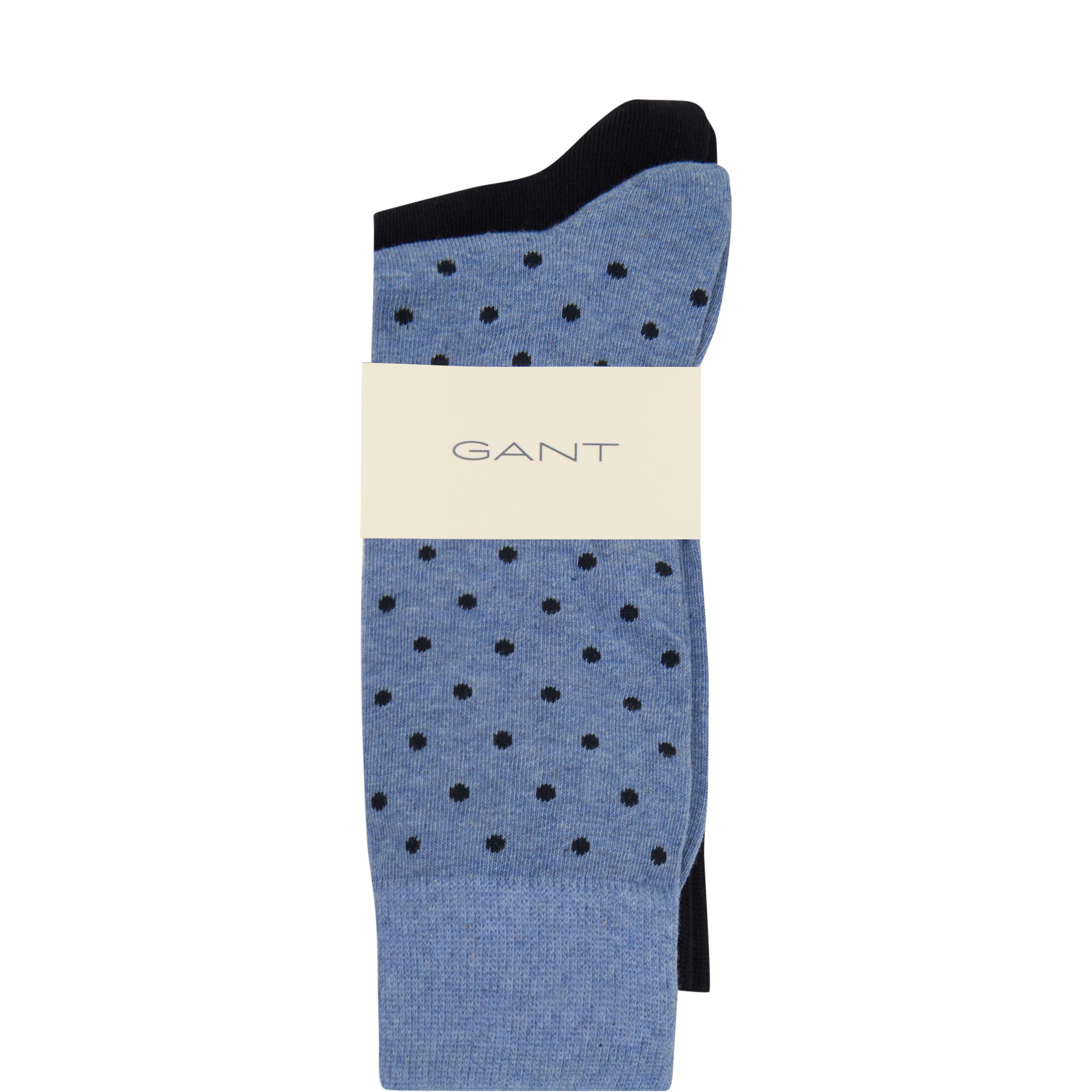 Two-Pack Dotted & Solid Logo Socks