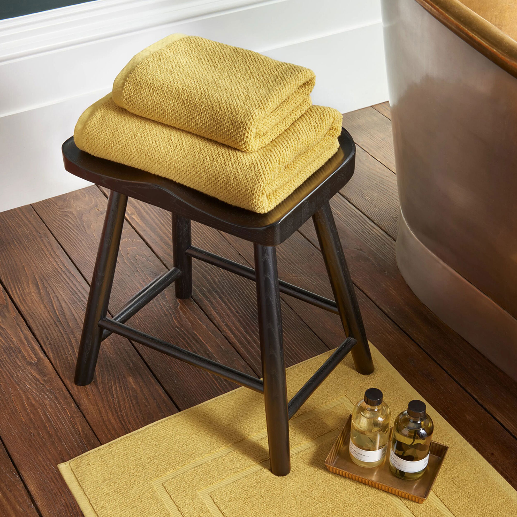 Brixton Textured Towel Saffron