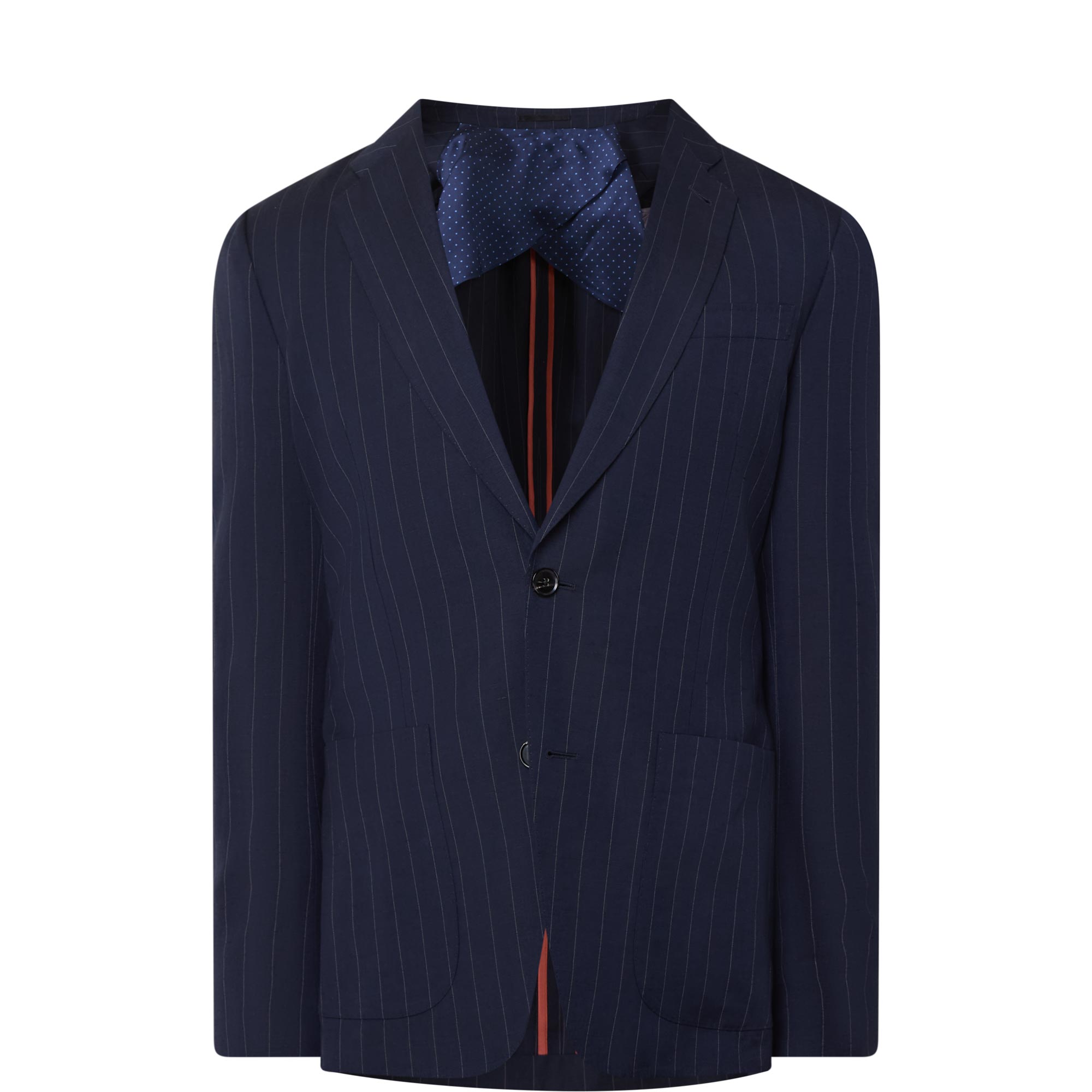 Pinstripe Single-Breasted Blazer