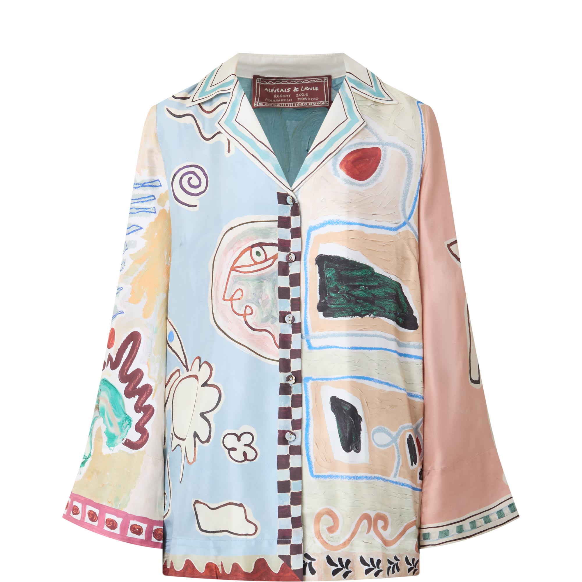 Michelle Printed Silk Shirt