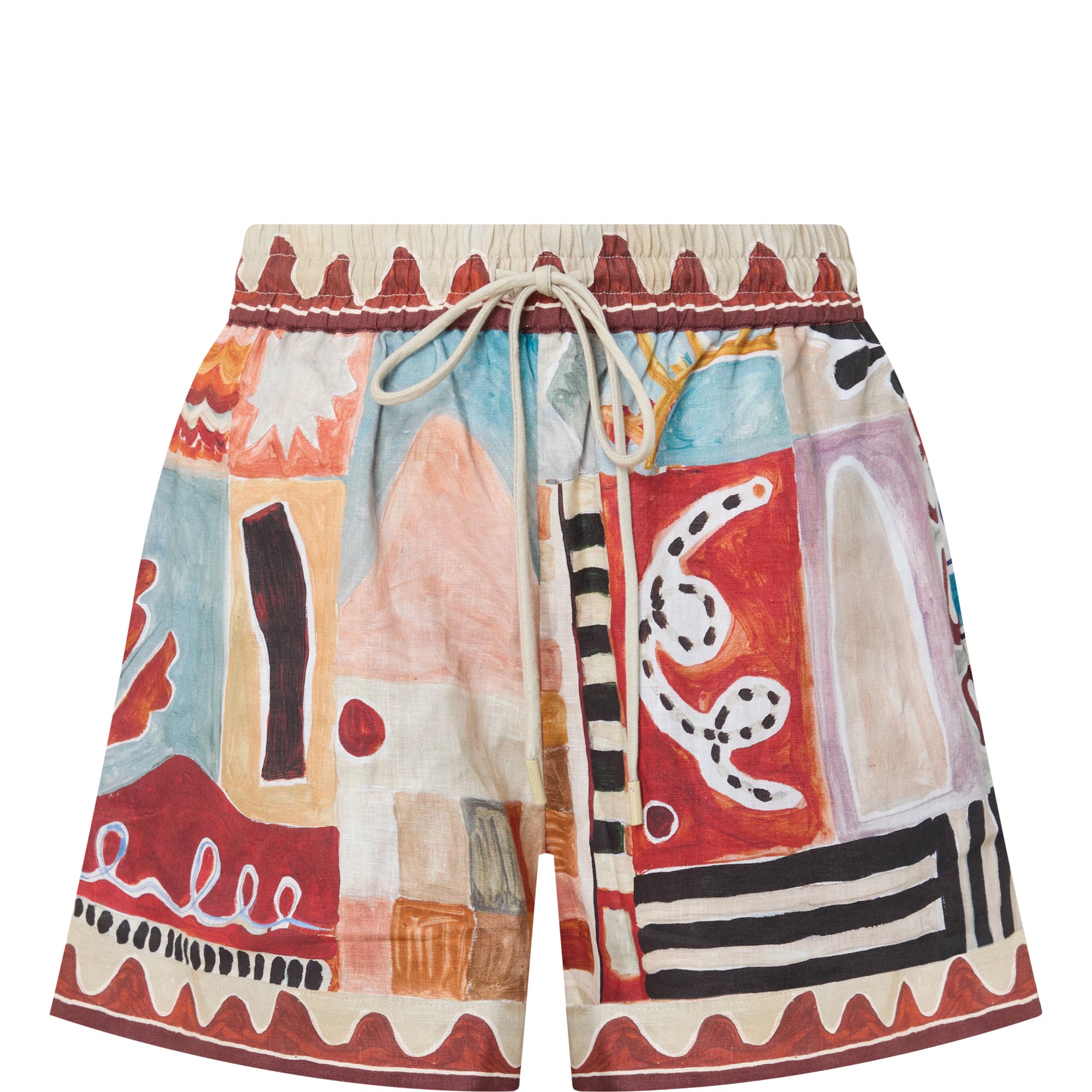 Michelle Printed Linen Shorts