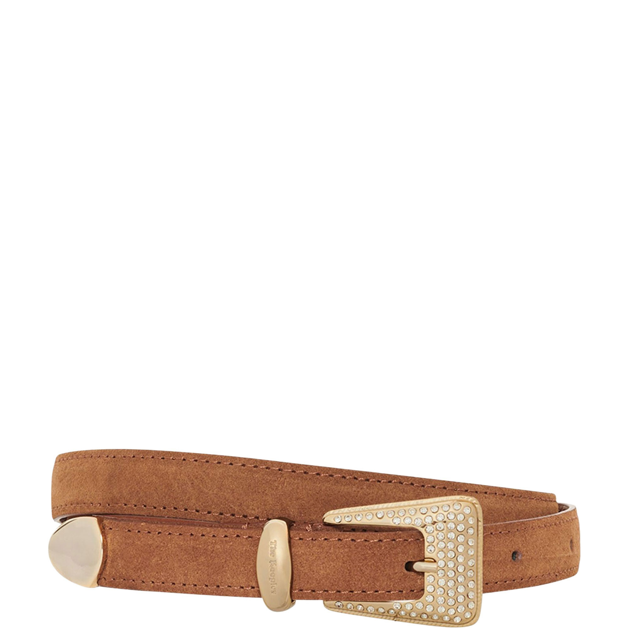 Western Buckle Suede Belt
