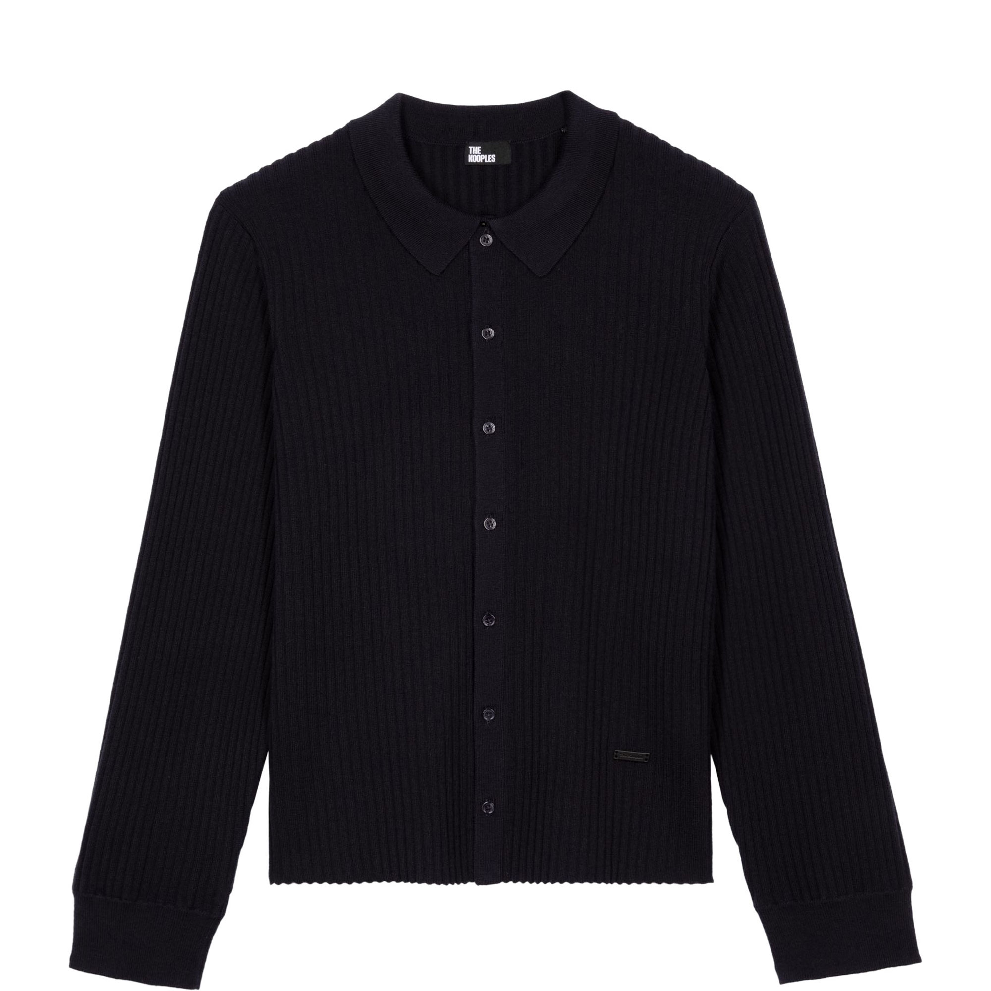 Rib Knit Polo Cardigan