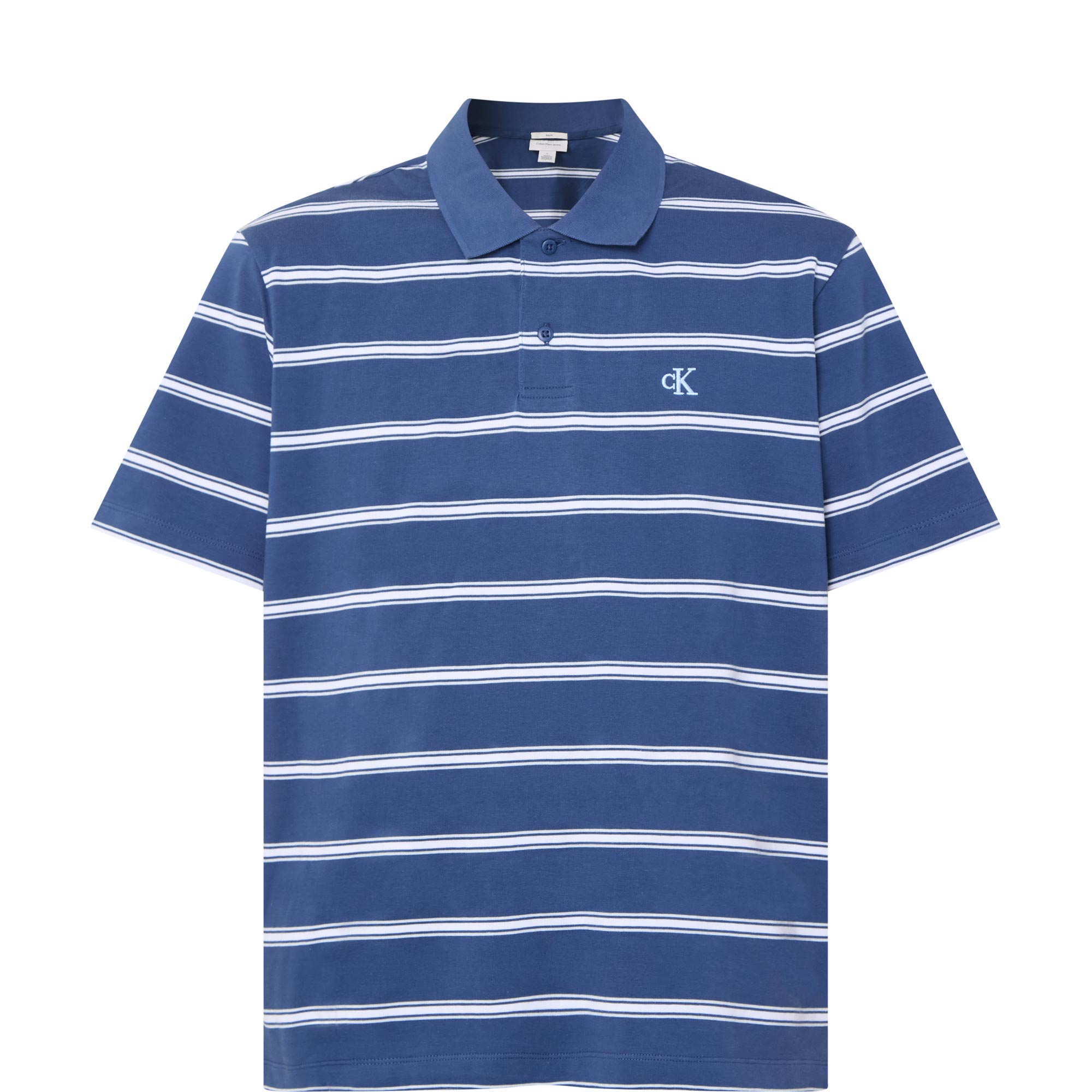 Monogram Logo Striped Polo Shirt