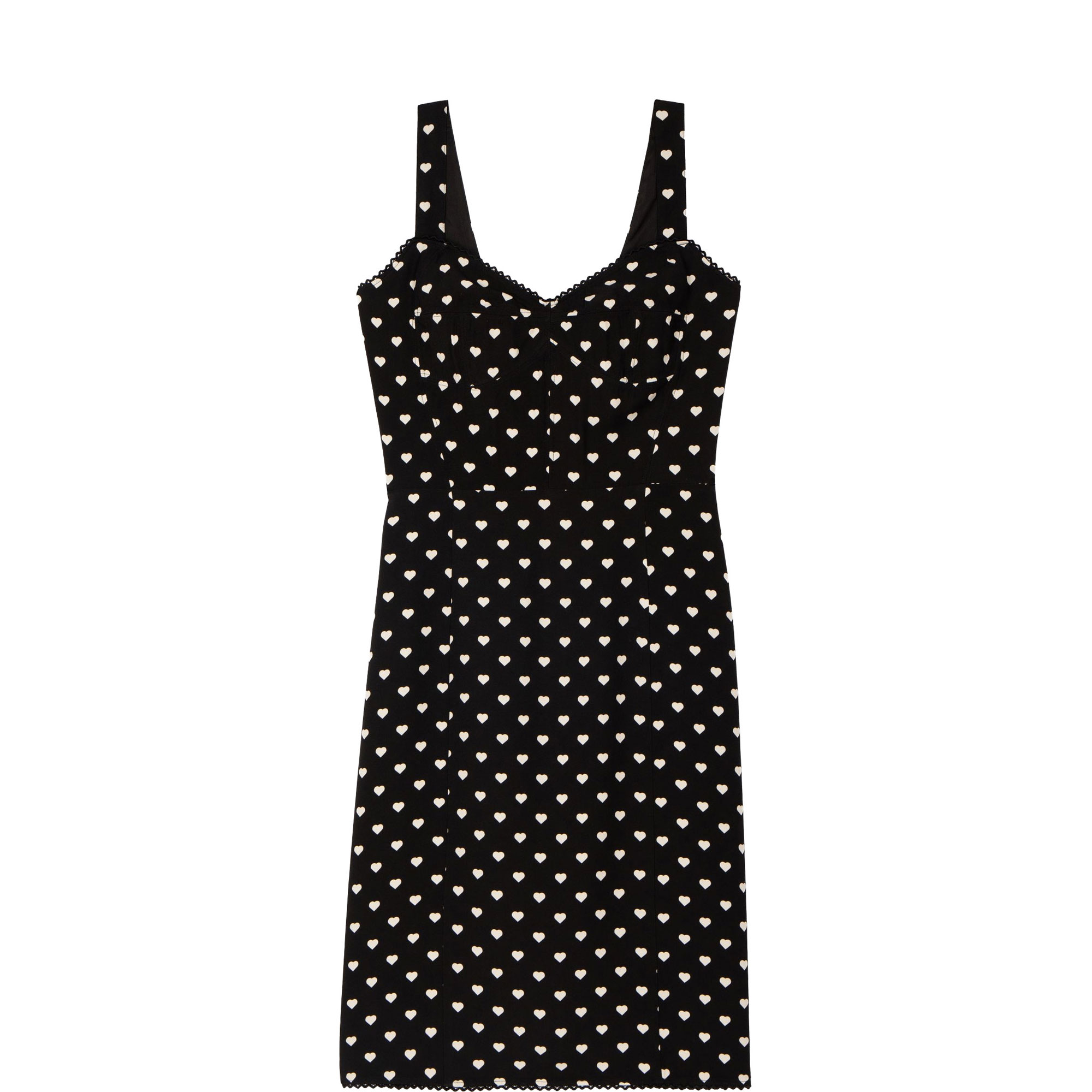 Heart Print Corset-Effect Dress