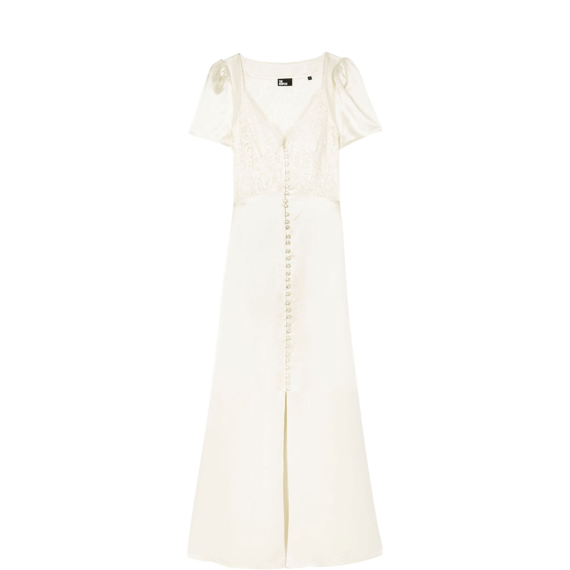 Lace Front Silk Dress