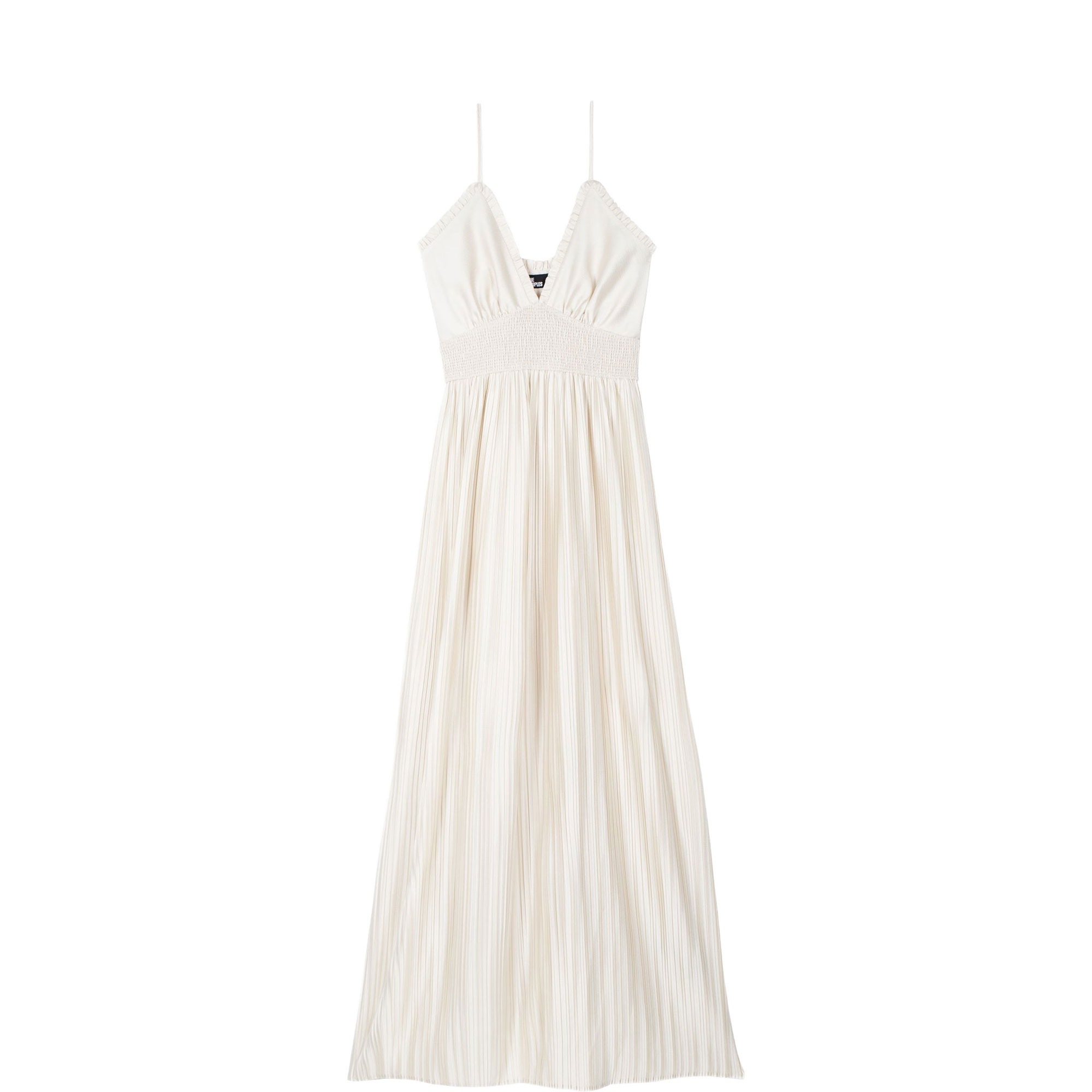 Smock Waist Pleated Dress