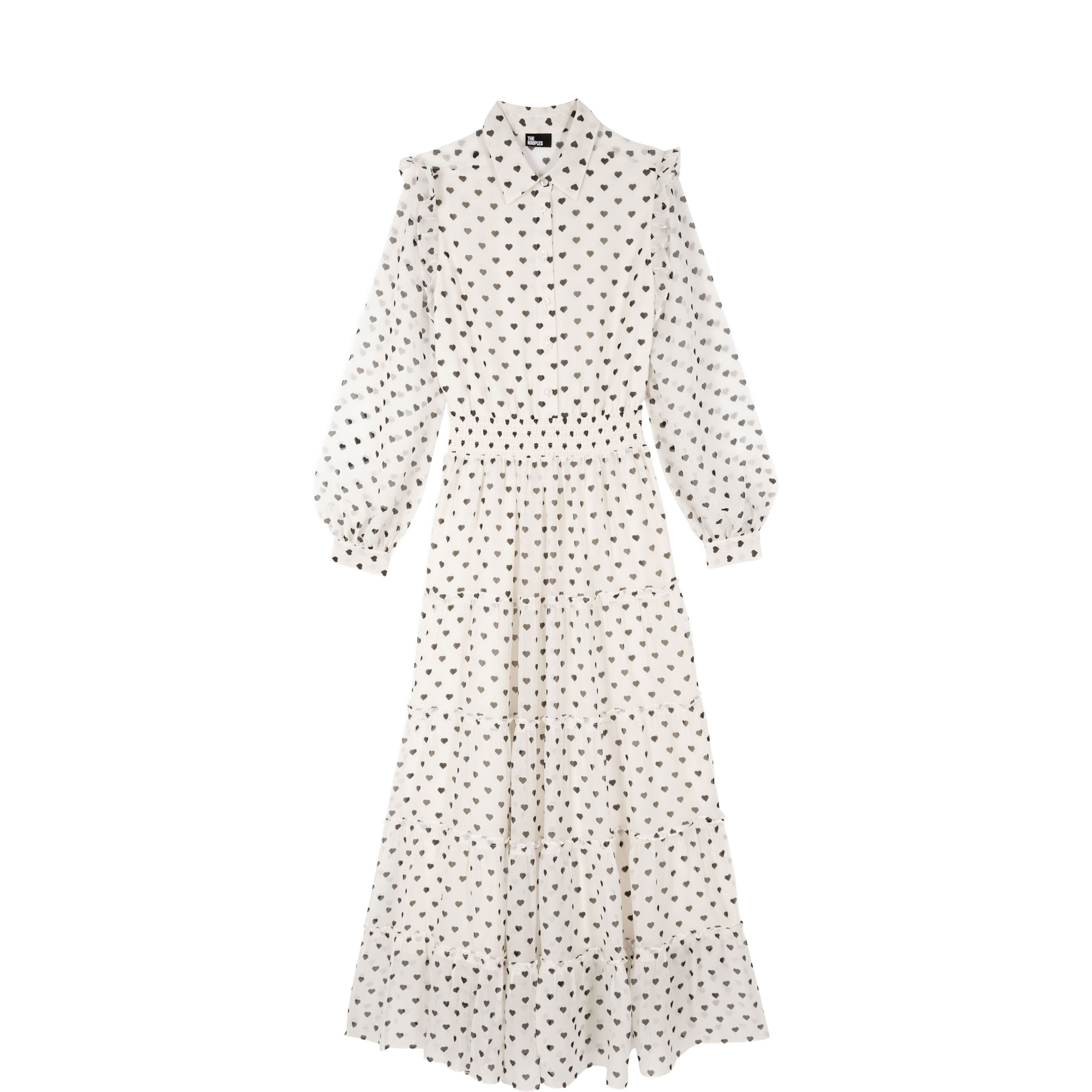 Heart Tiered Flared Dress