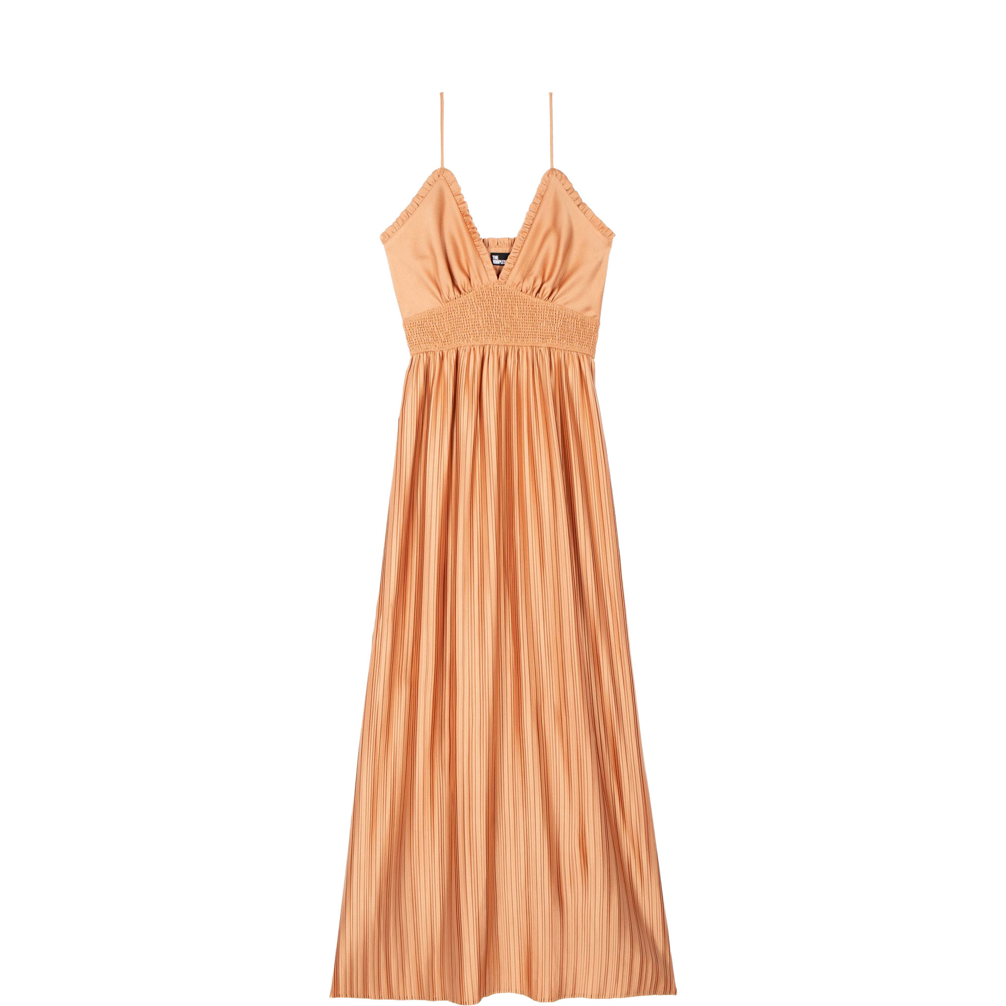 Smock Waist Pleated Dress