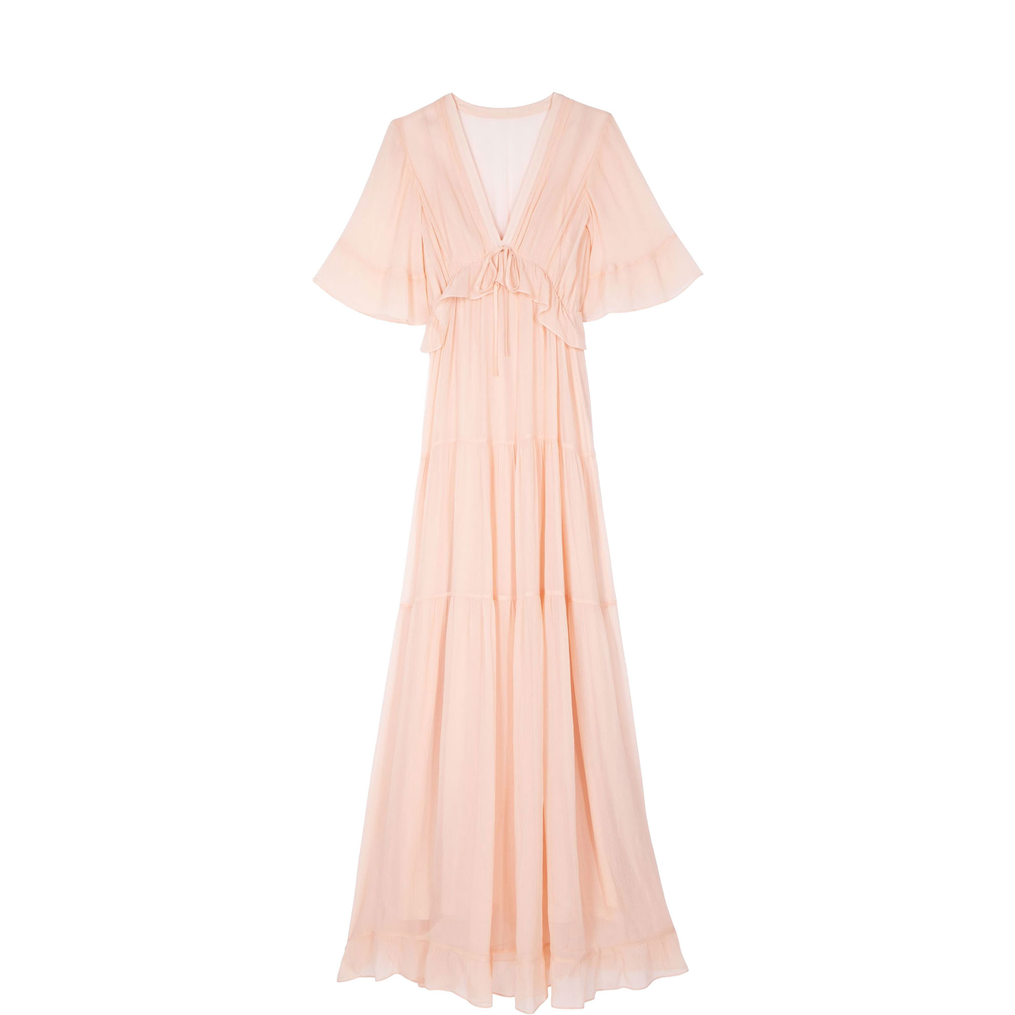 Tie Waist Ruffled Dress