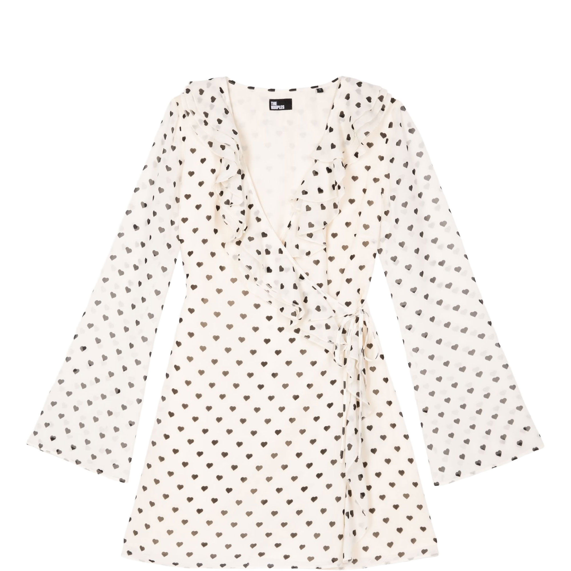 Heart Print Wrap Dress