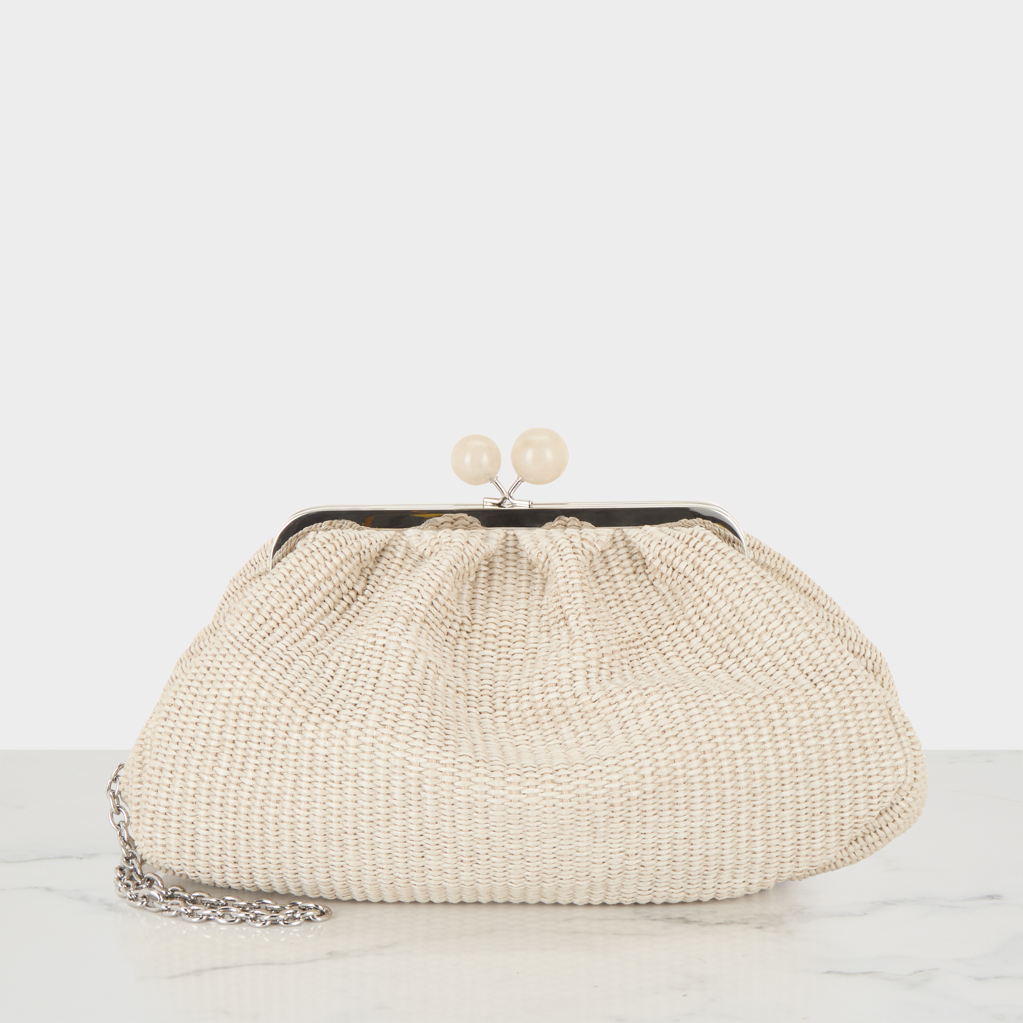 Fortuna Raffia Clutch