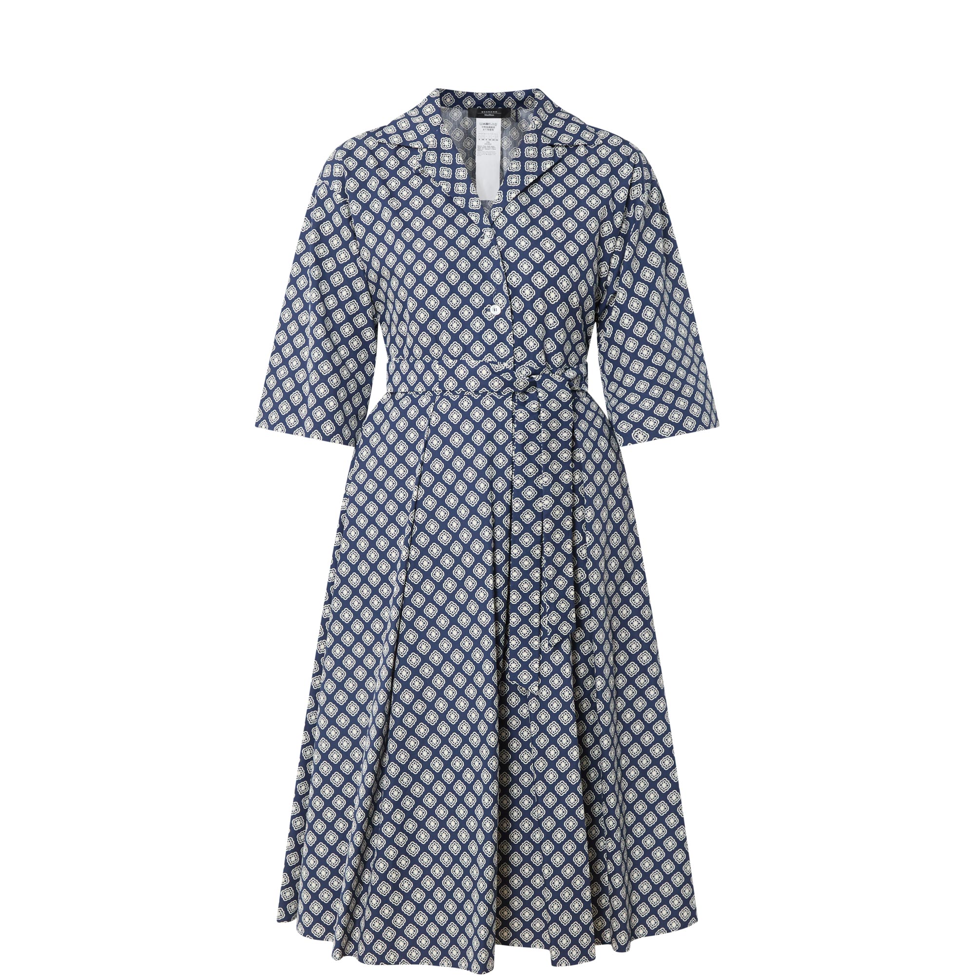 Unigeno Geometric Print Shirt Dress