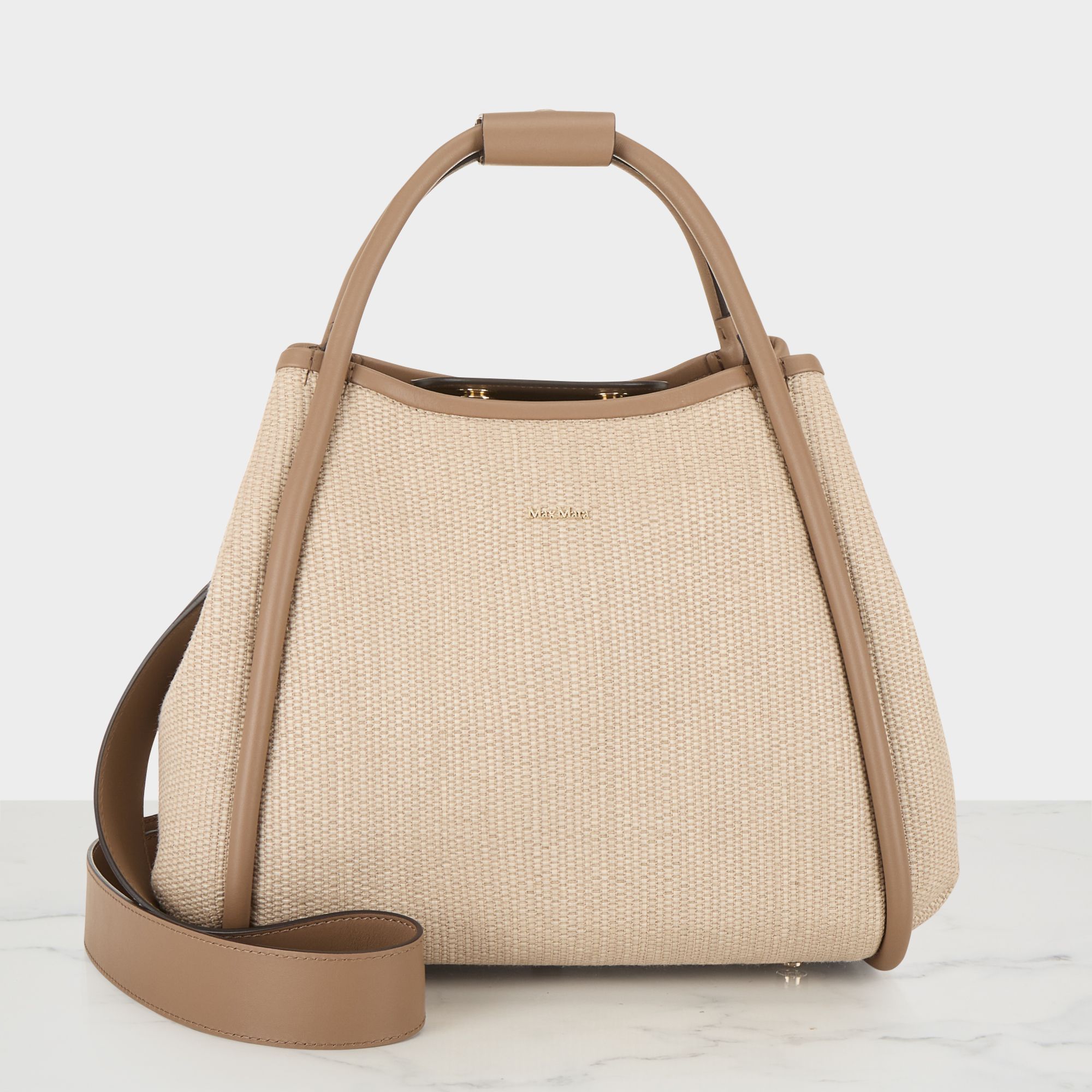 Summarines Woven Leather Crossbody Bag