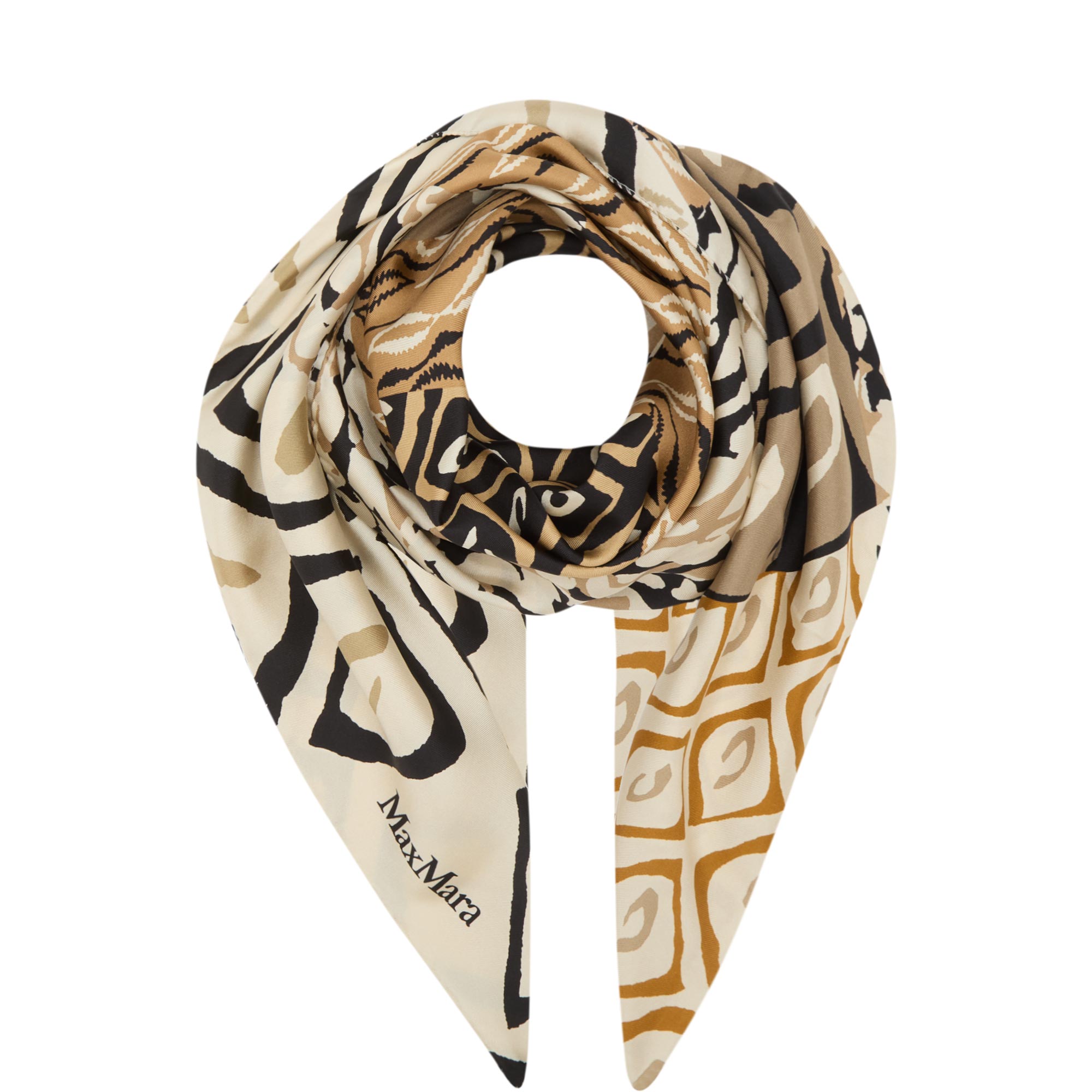 Carre Motif Silk Square Scarf