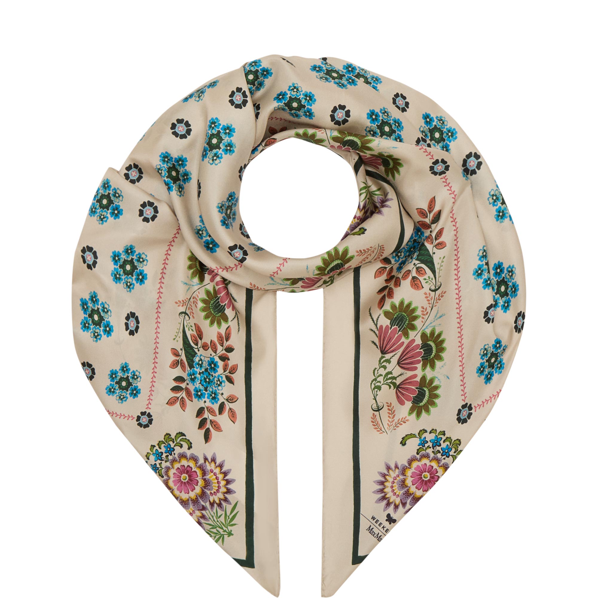 Floral Silk Square Scarf